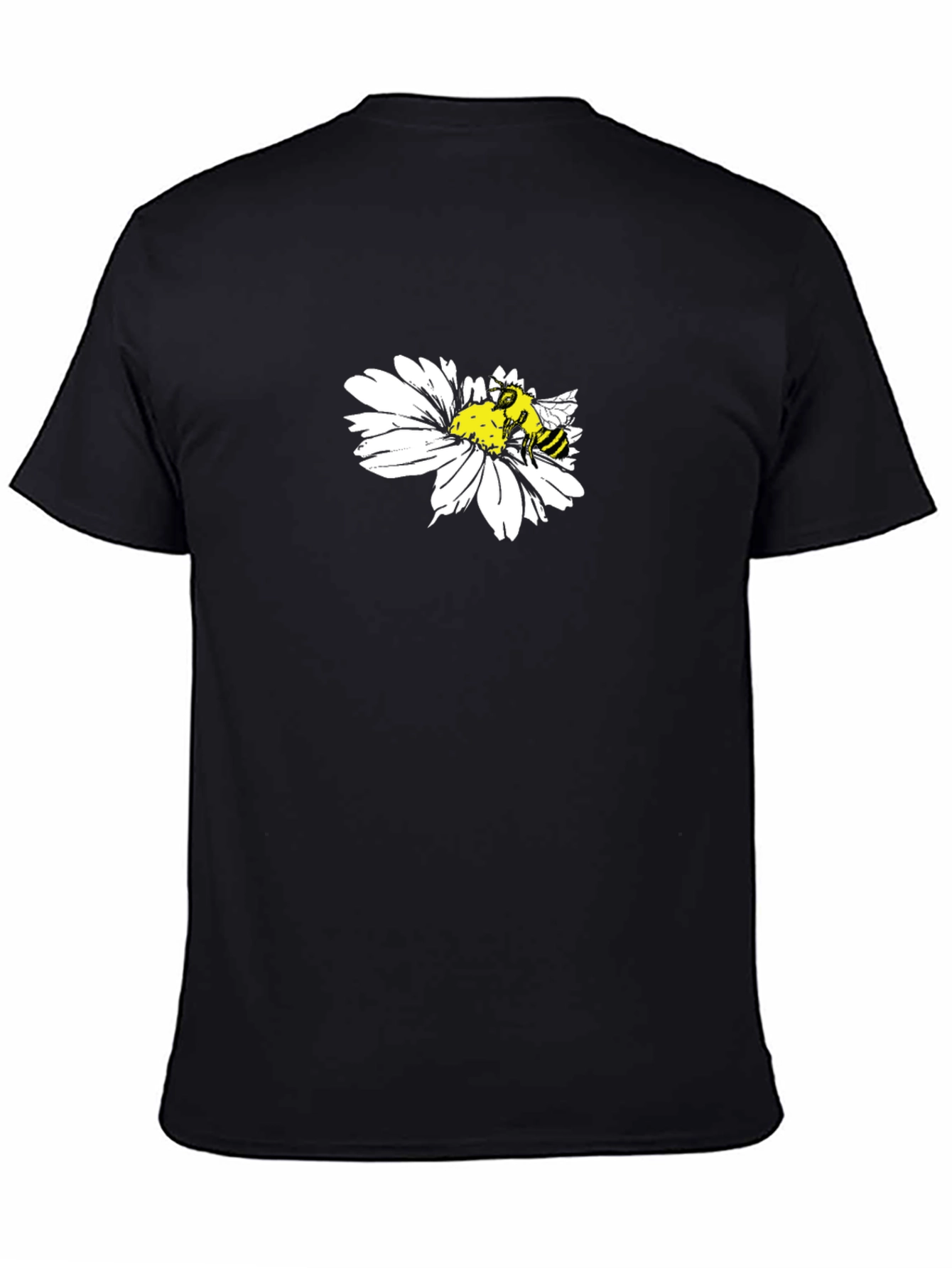 Bee on Daisy Graphic T-Shirt - Black