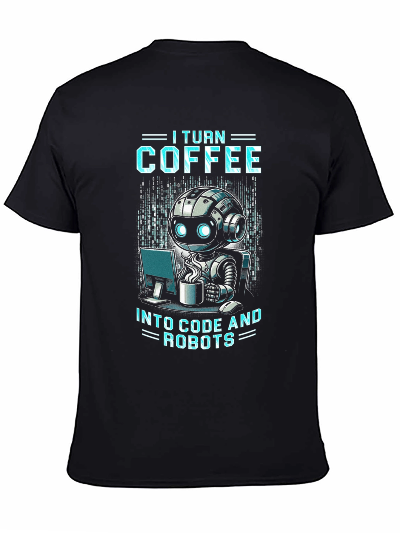 Coffee to Code Robot Programmer T-Shirt