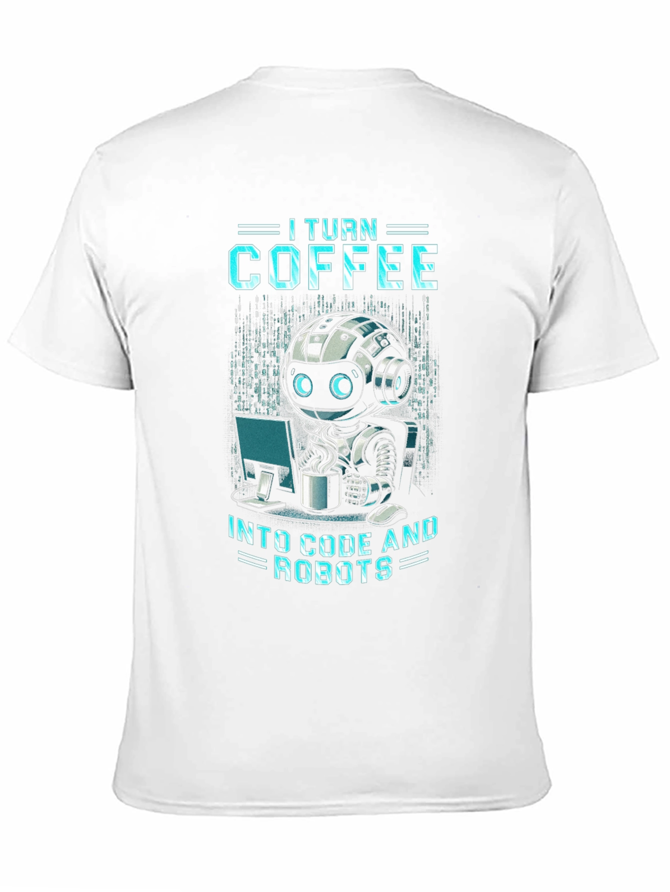 Coffee to Code Robot Programmer T-Shirt