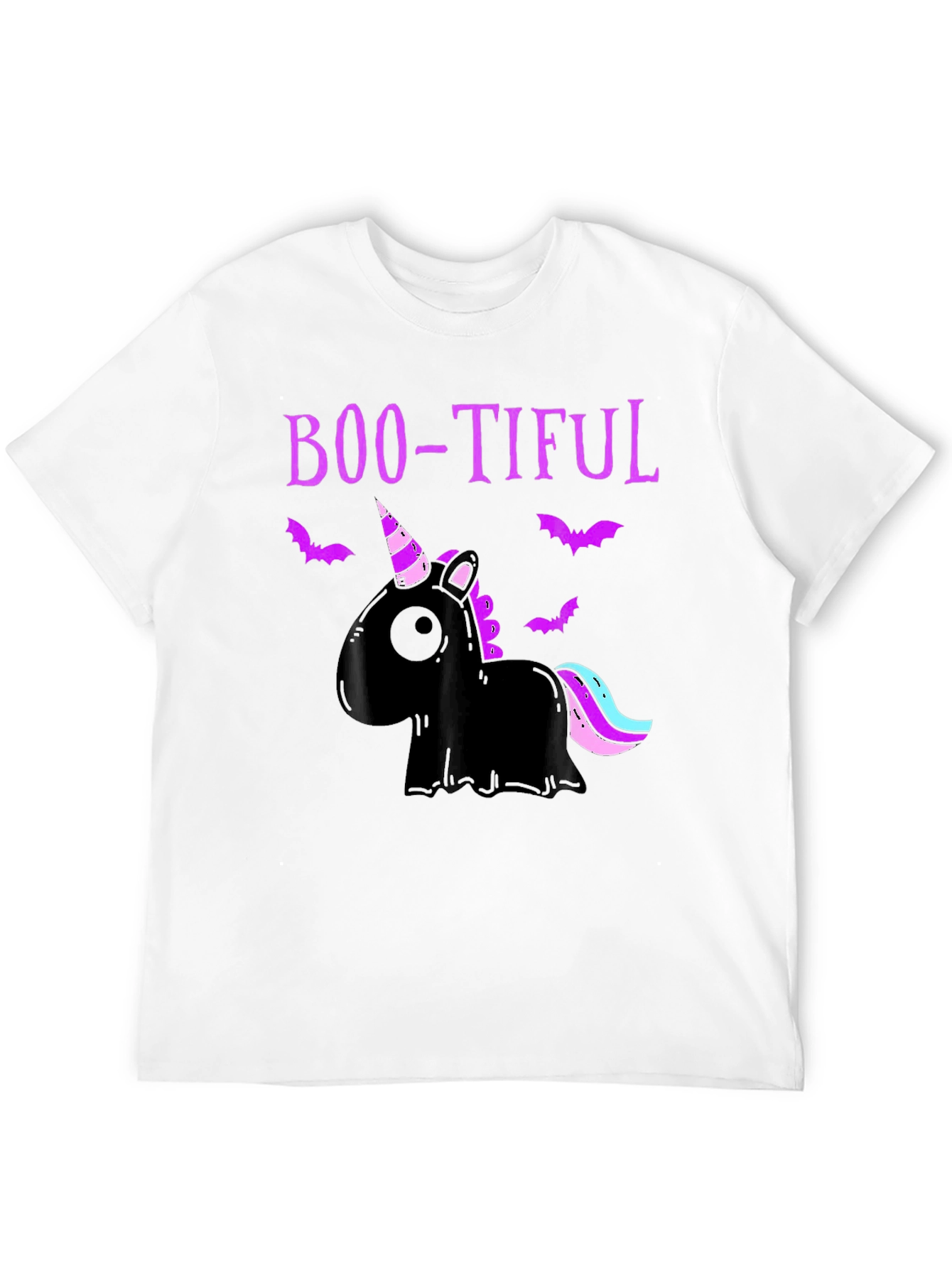 Boo-tiful Black Unicorn Halloween T-Shirt
