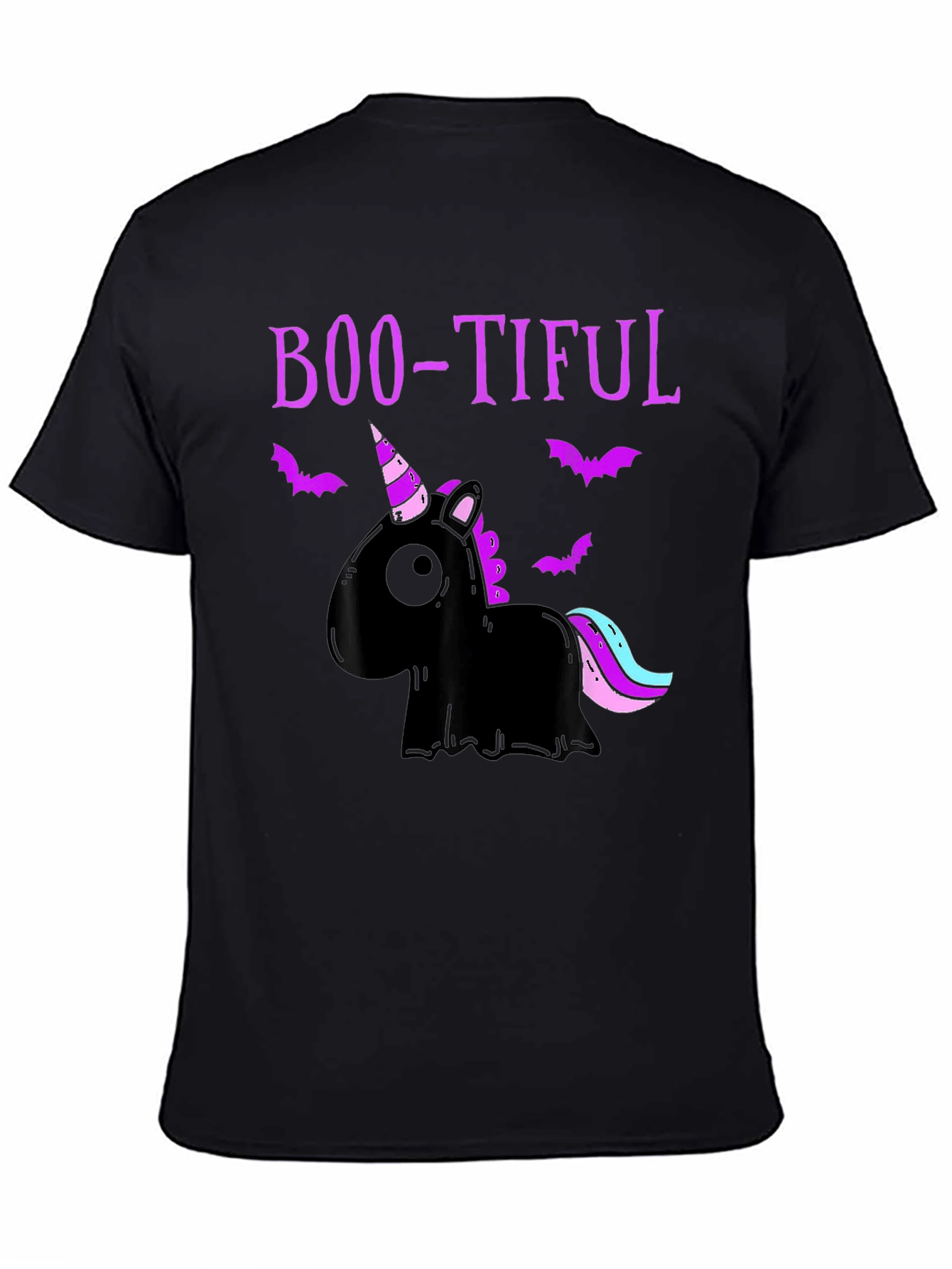 Boo-tiful Black Unicorn Halloween T-Shirt