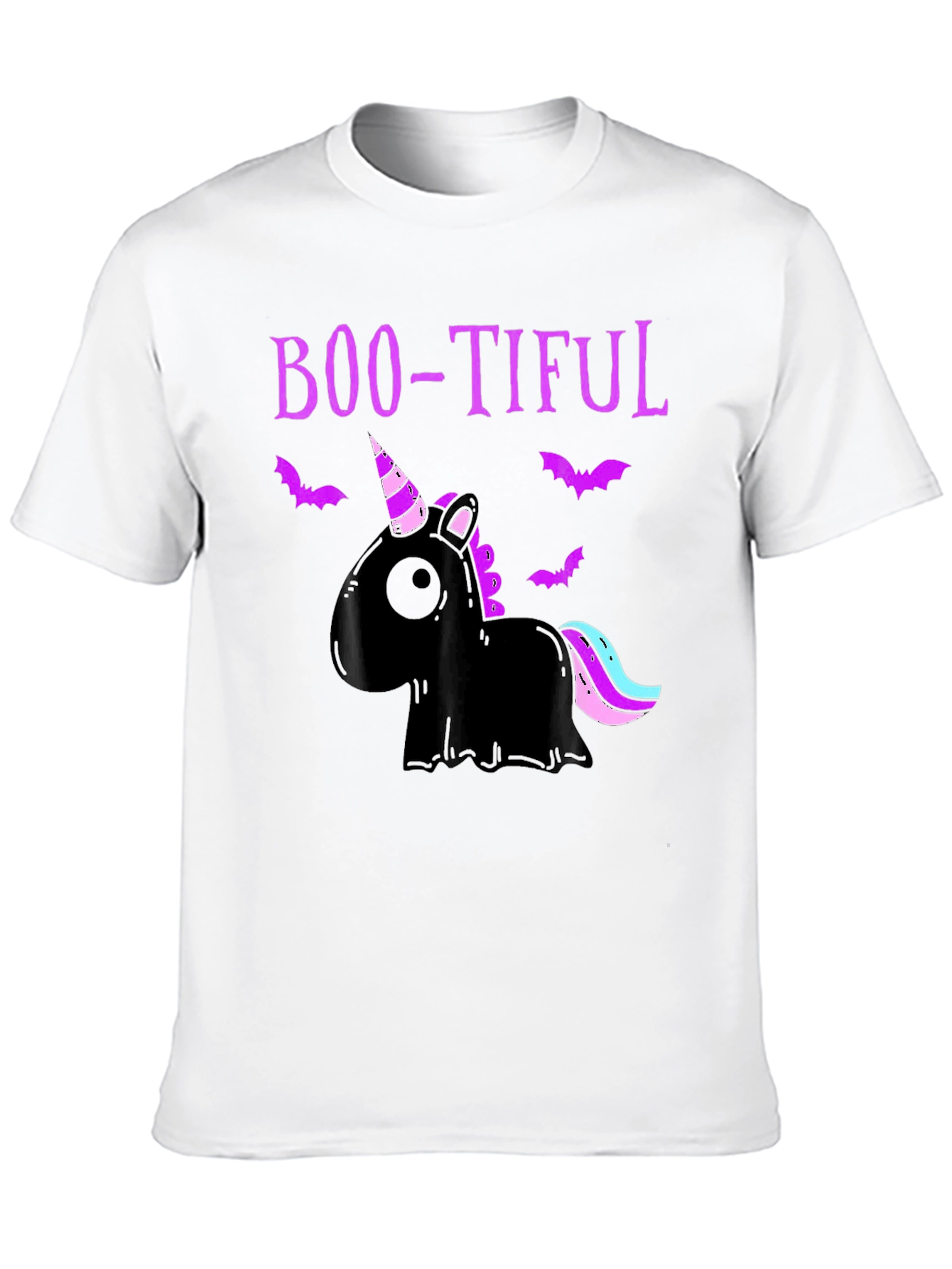 Boo-tiful Black Unicorn Halloween T-Shirt