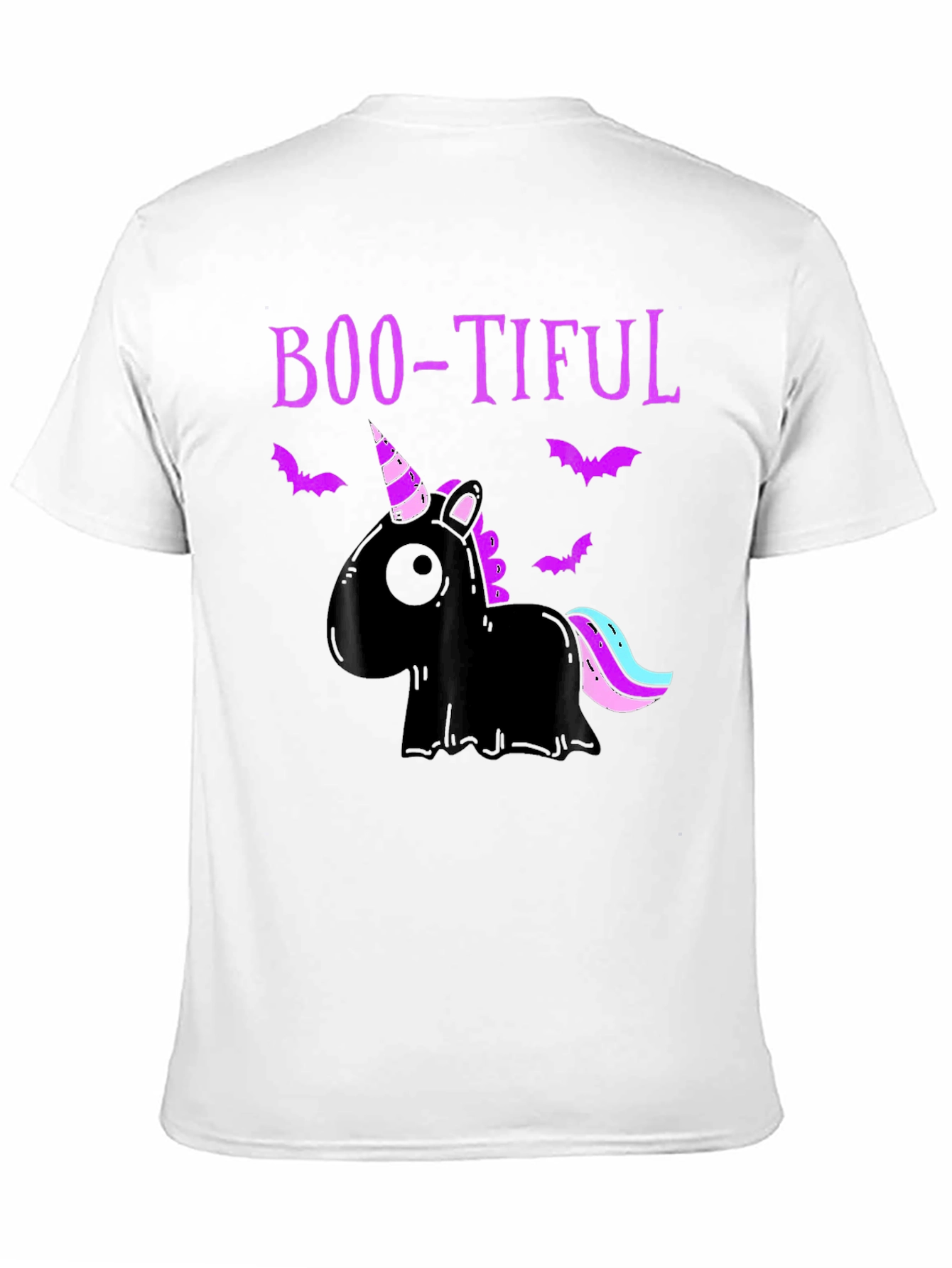 Boo-tiful Black Unicorn Halloween T-Shirt