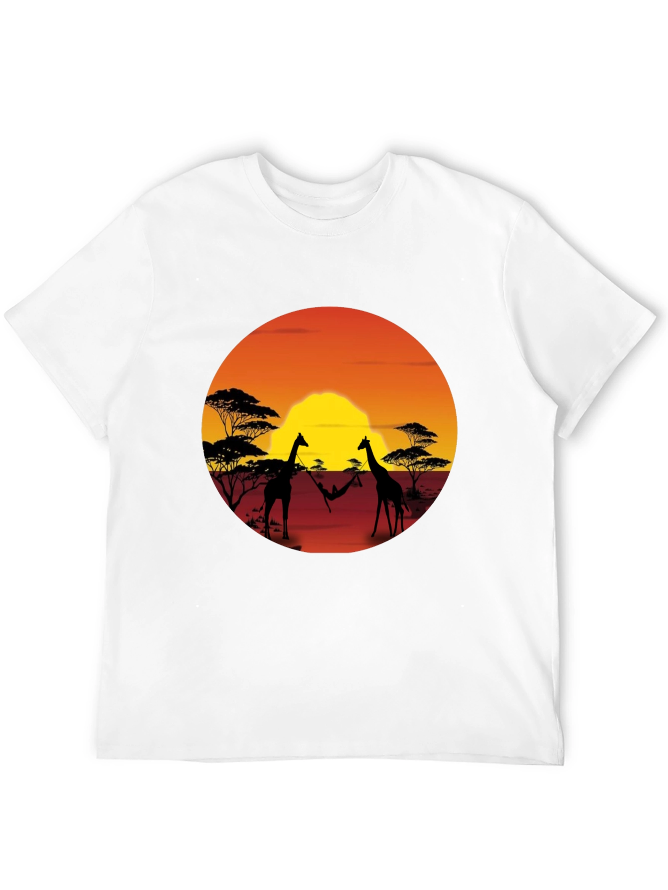 African Sunset Giraffe T-Shirt