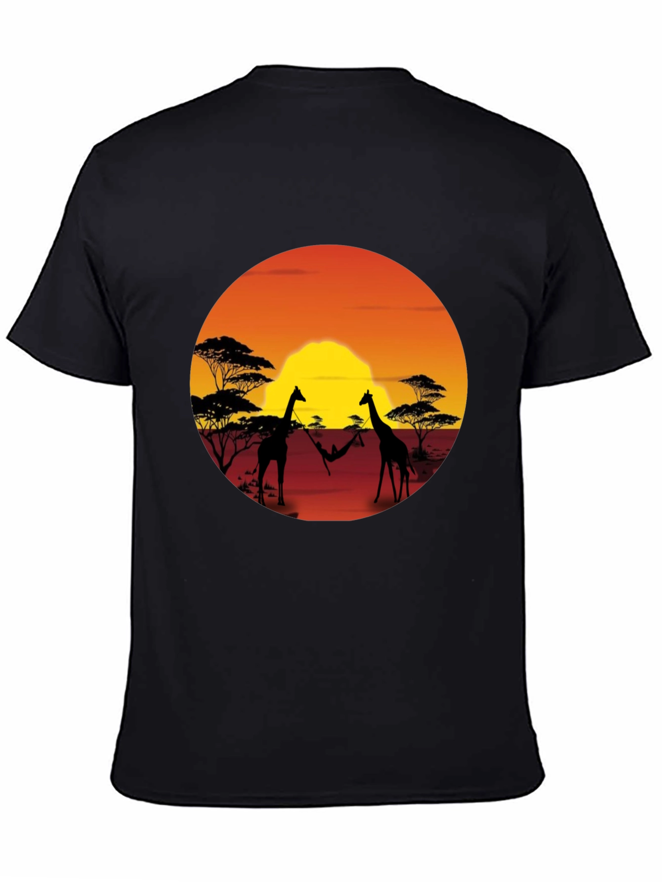 African Sunset Giraffe T-Shirt