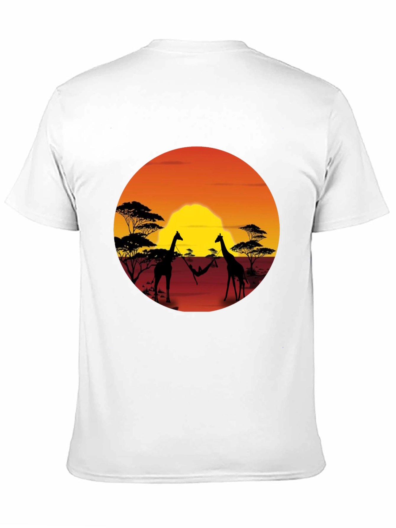African Sunset Giraffe T-Shirt