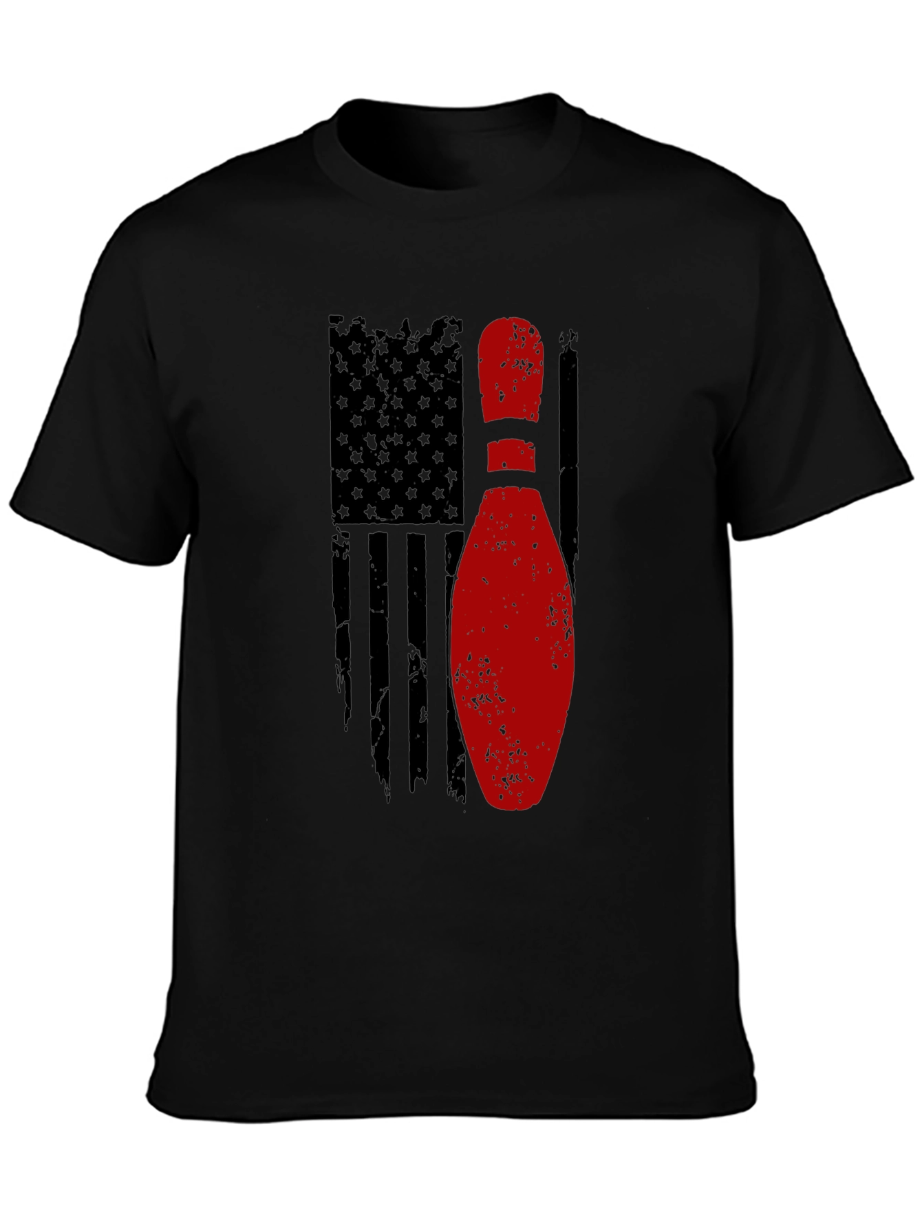 Bowling Pin Flag Graphic Tee - American Pride