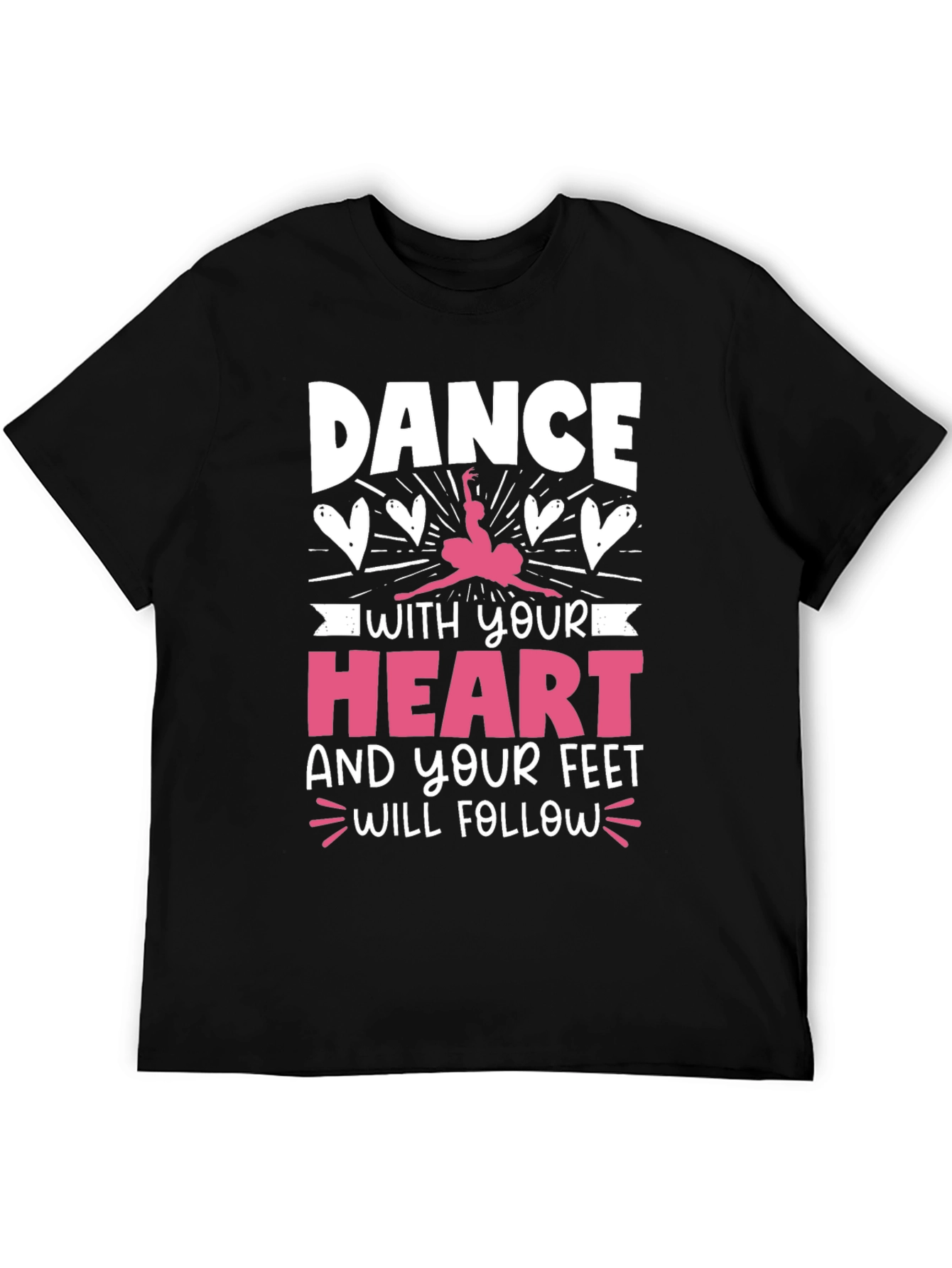 Dance with Your Heart Graphic Tee - Black