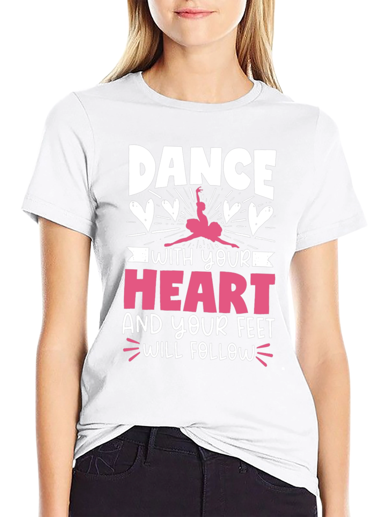 Dance with Your Heart Graphic Tee - Black