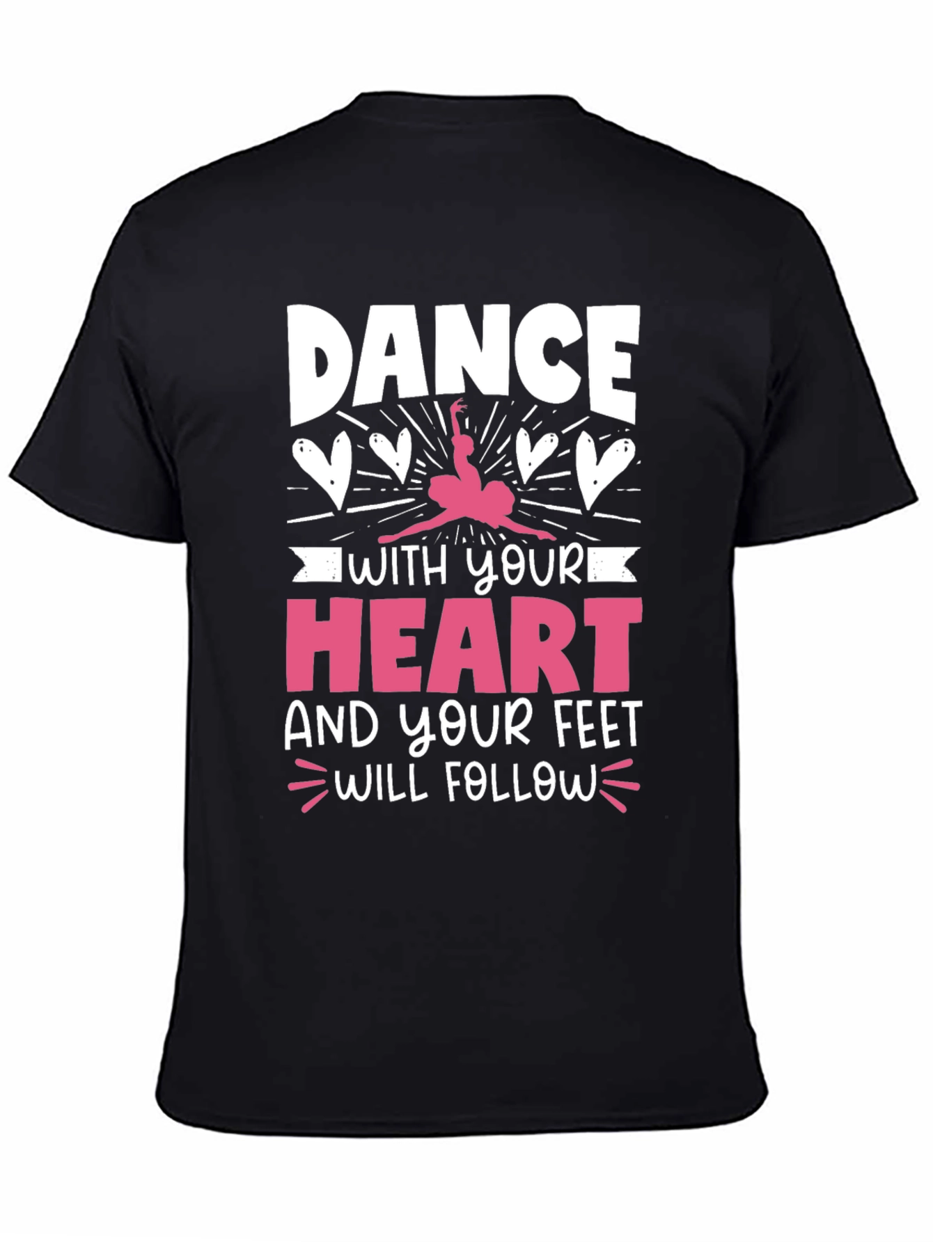 Dance with Your Heart Graphic Tee - Black