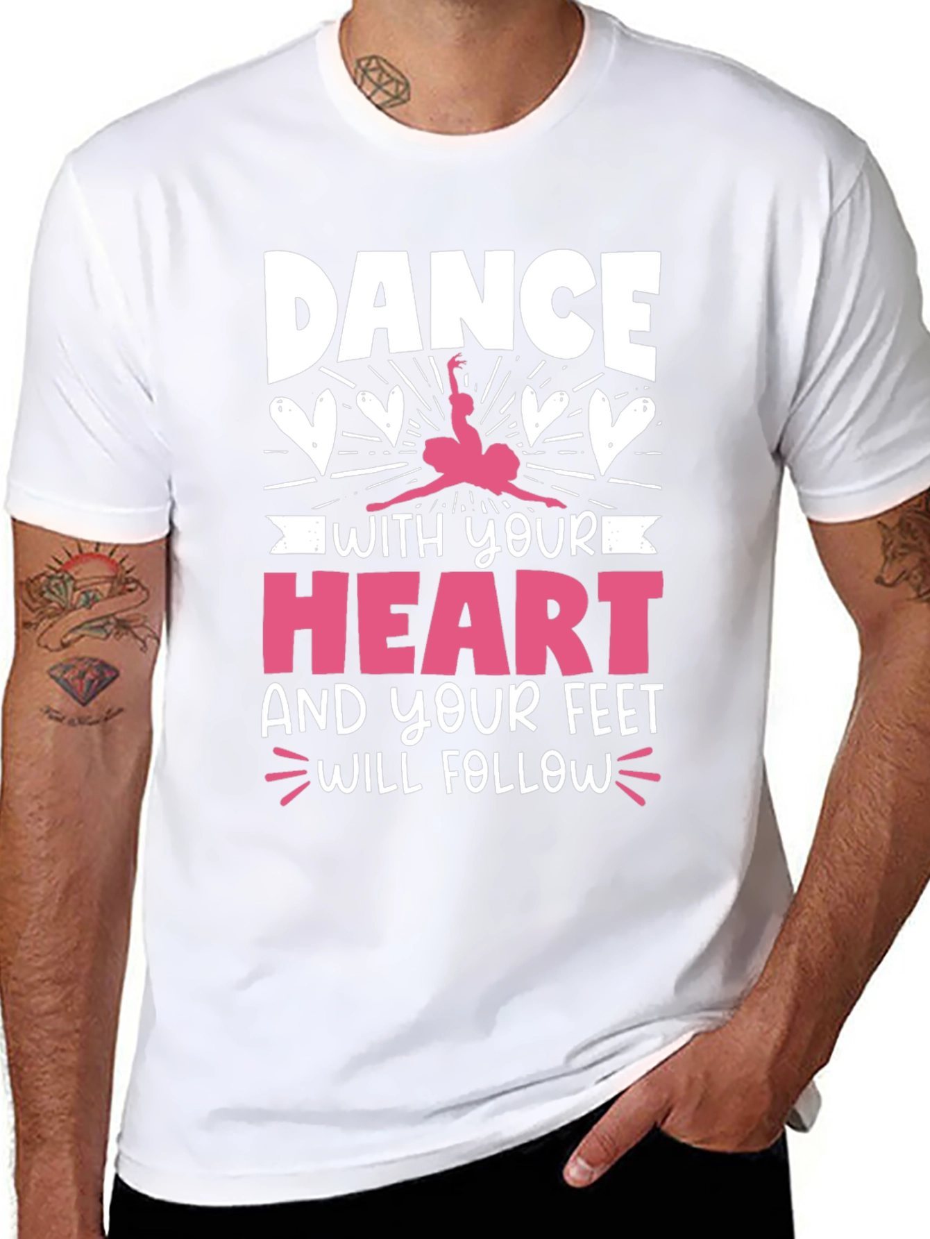 Dance with Your Heart Graphic Tee - Black
