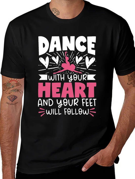 Dance with Your Heart Graphic Tee - Black