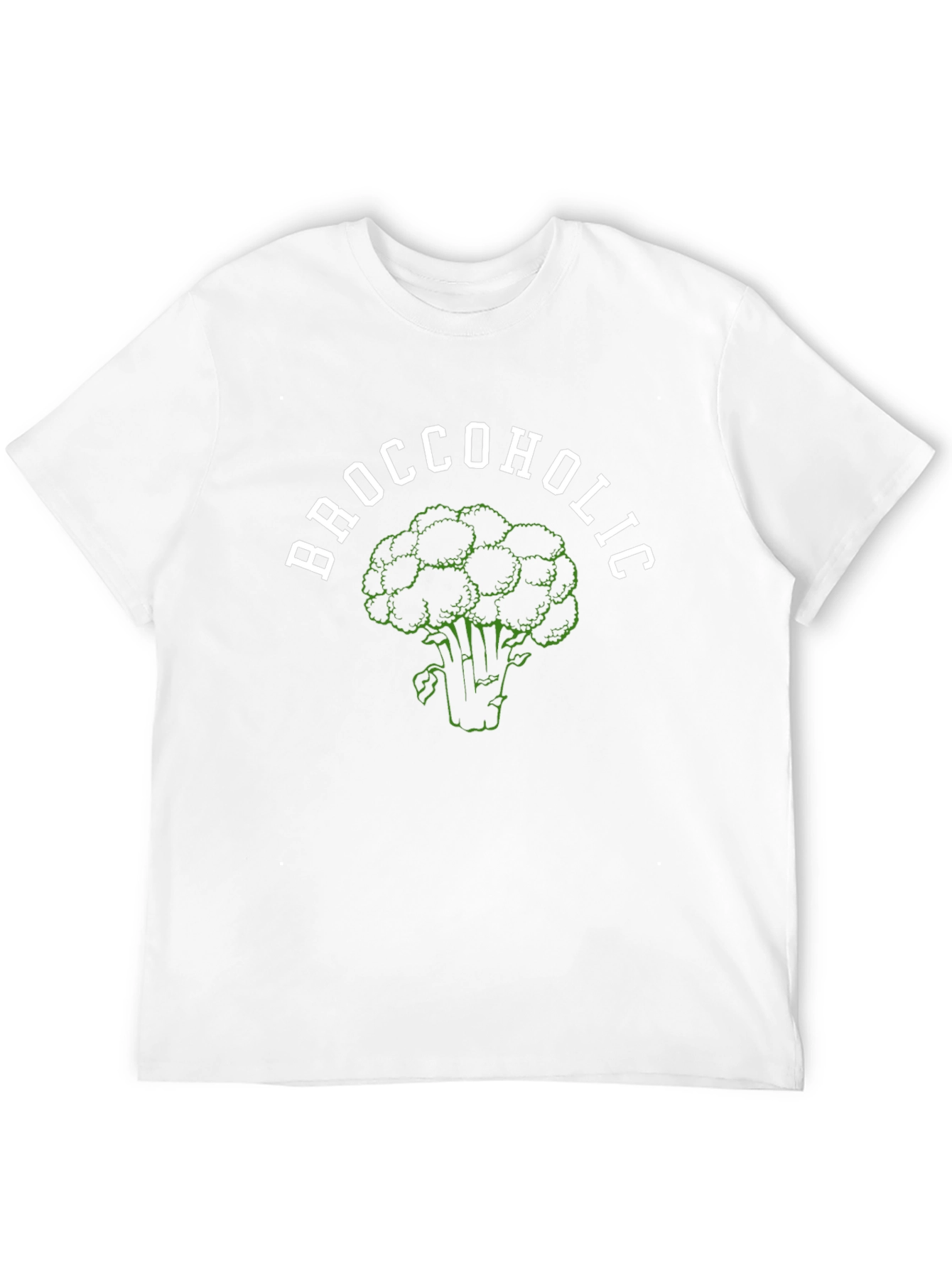 Broccoholic Black T-Shirt Funny Broccoli Lover Tee