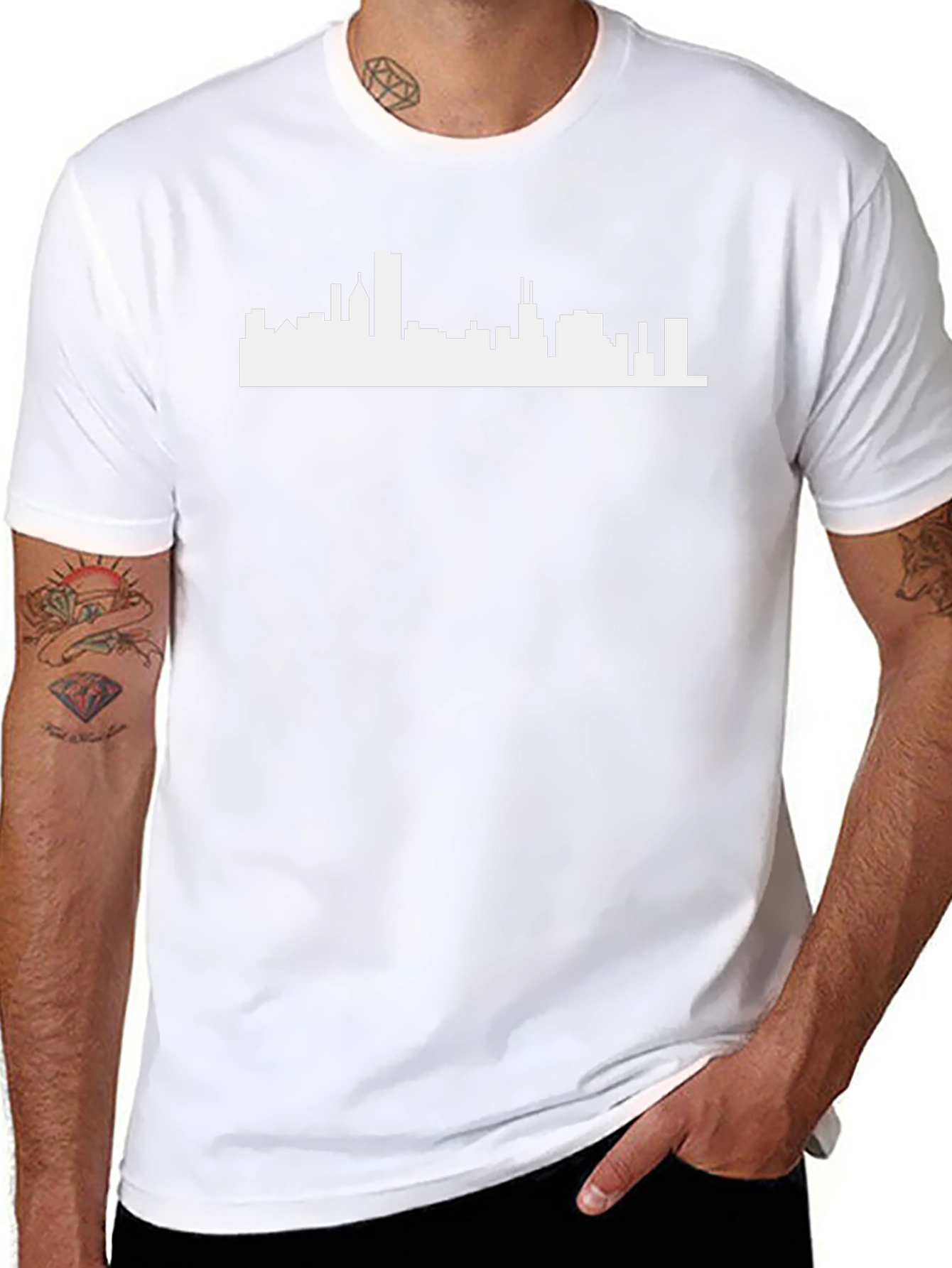 Cityscape Graphic Tee - Modern Black T-Shirt