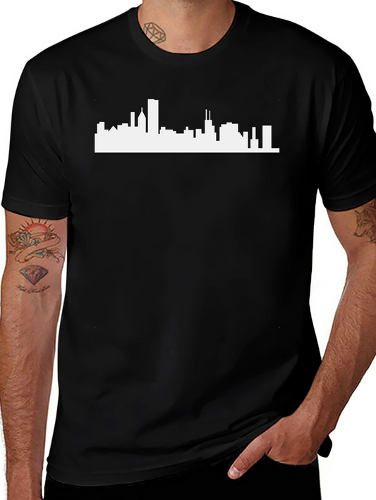 Cityscape Graphic Tee - Modern Black T-Shirt