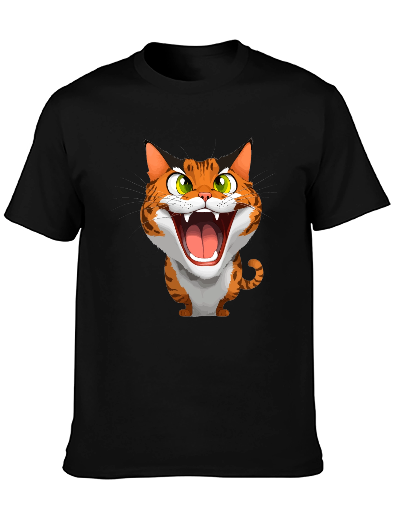 Roaring Cat Graphic Tee - Funny Animal Shirt