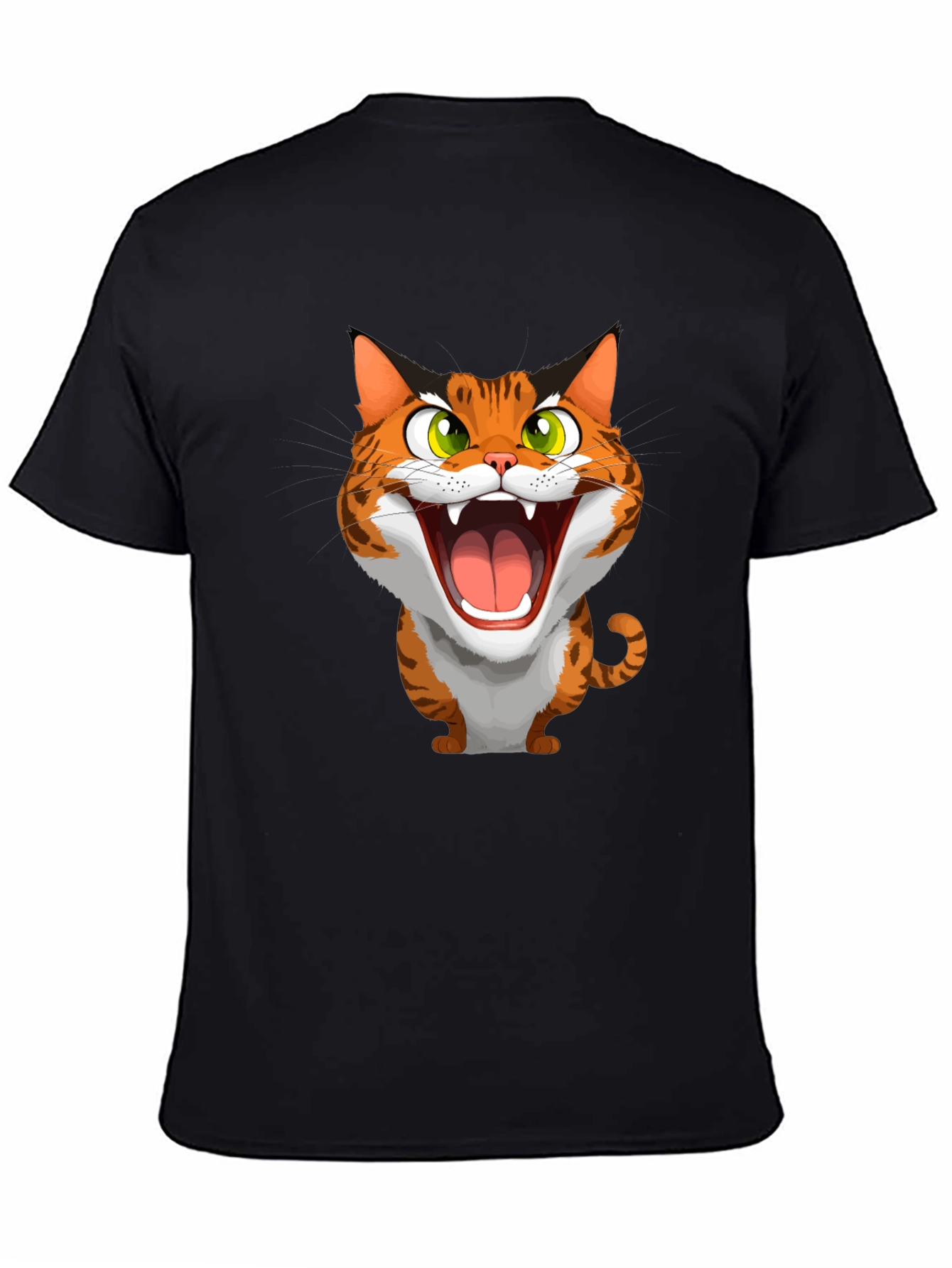 Roaring Cat Graphic Tee - Funny Animal Shirt