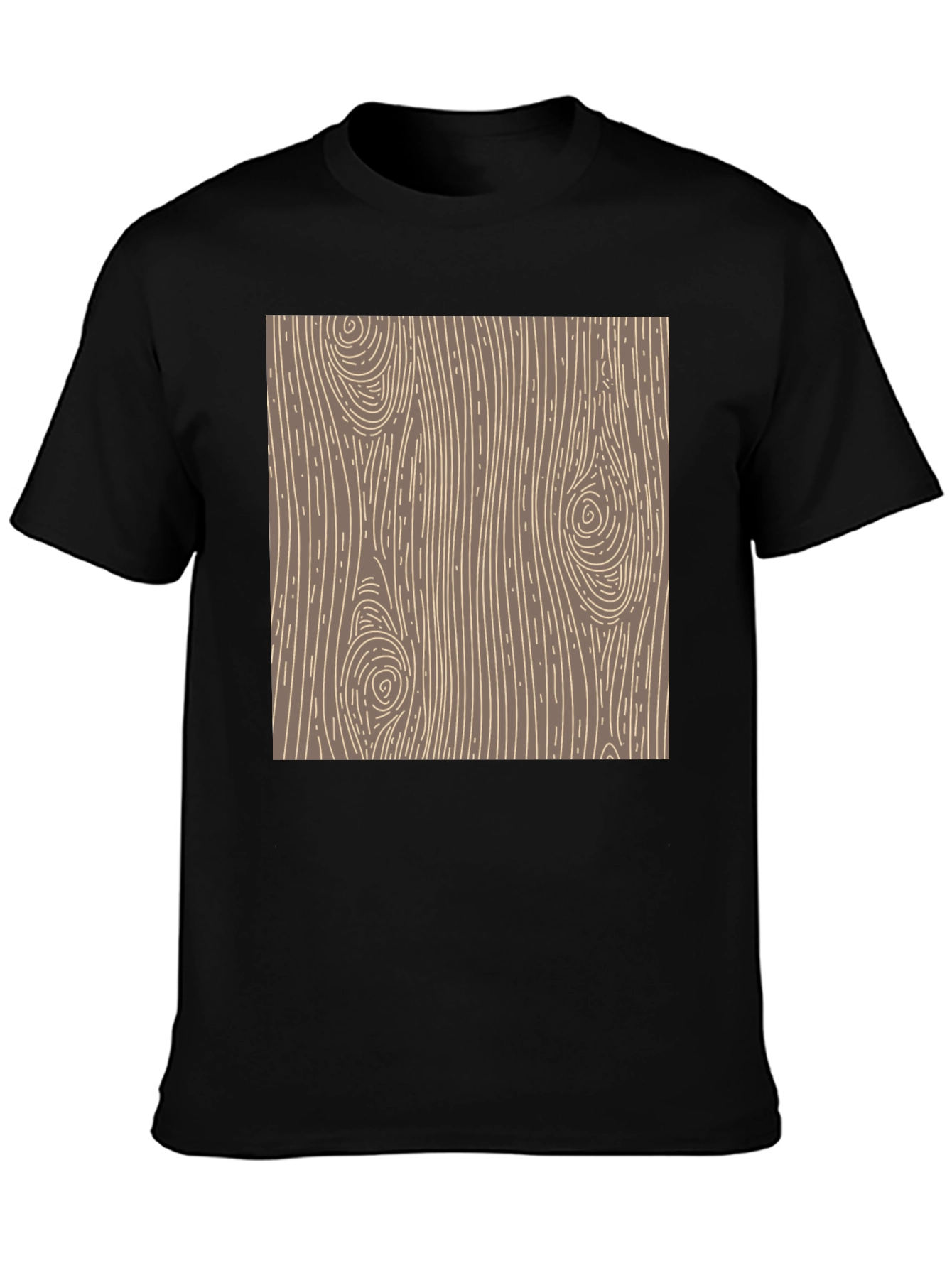 Wood Grain Graphic Tee - Classic Style