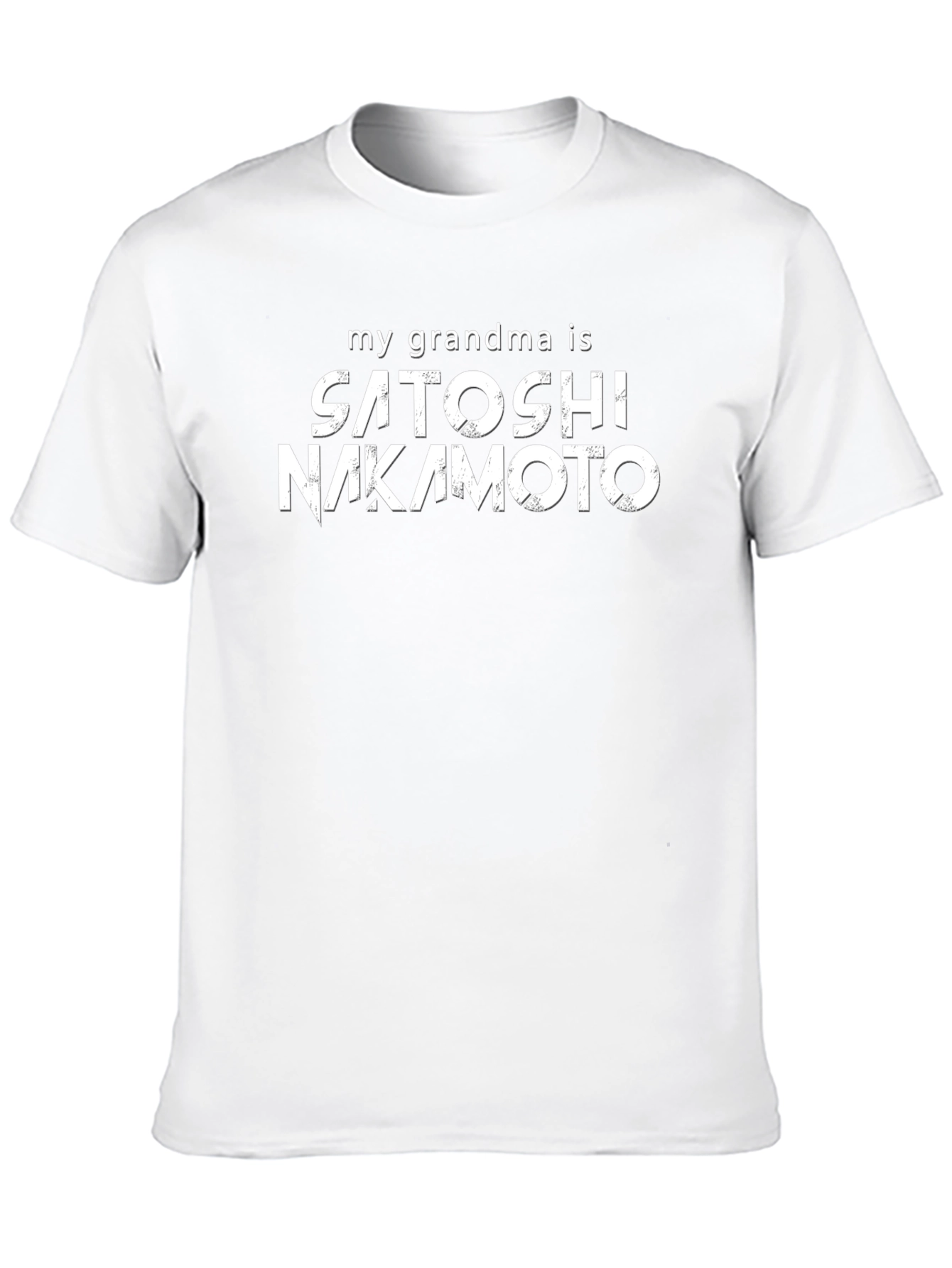 Satoshi Nakamoto Grandma Black Cotton T-Shirt