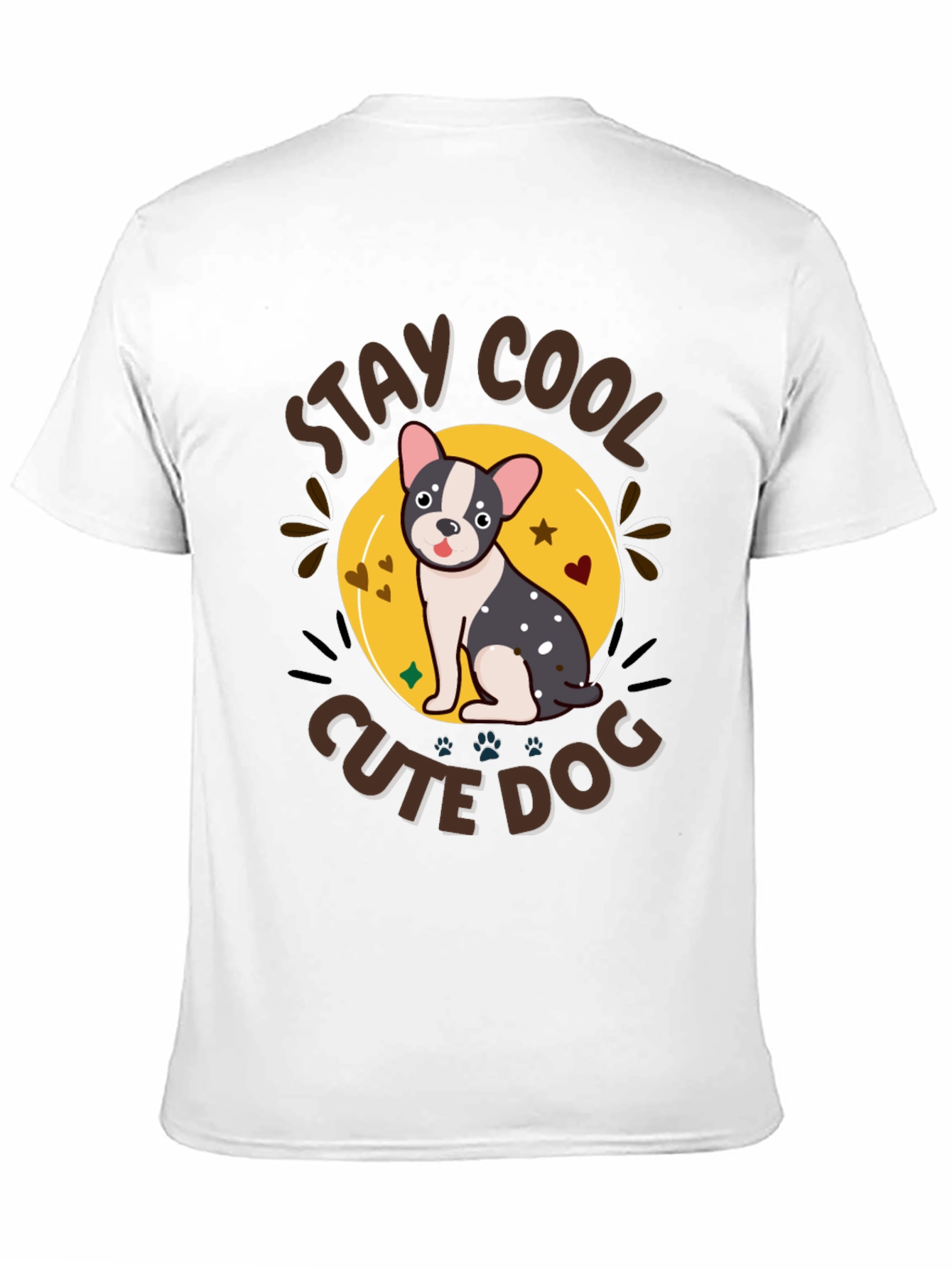 Stay Cool Cute Dog Graphic T-Shirt