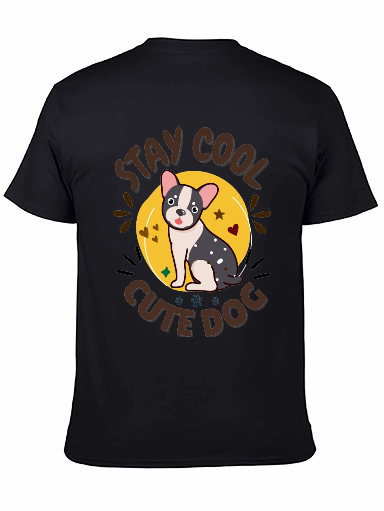 Stay Cool Cute Dog Graphic T-Shirt