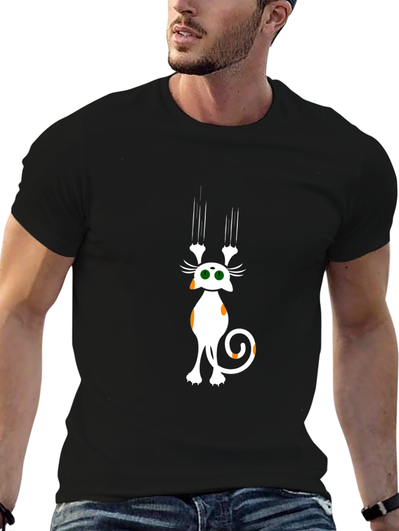 Cat Scratch T-Shirt - Funny Graphic Tee