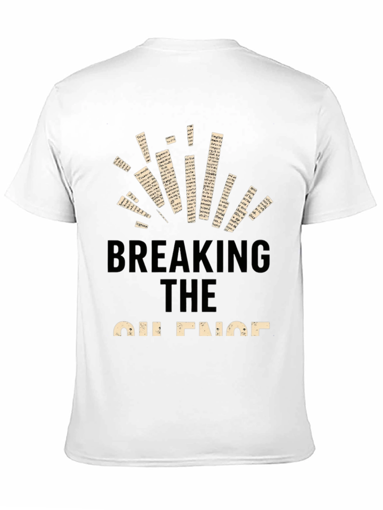 Breaking The Silence Graphic Print Black Tee
