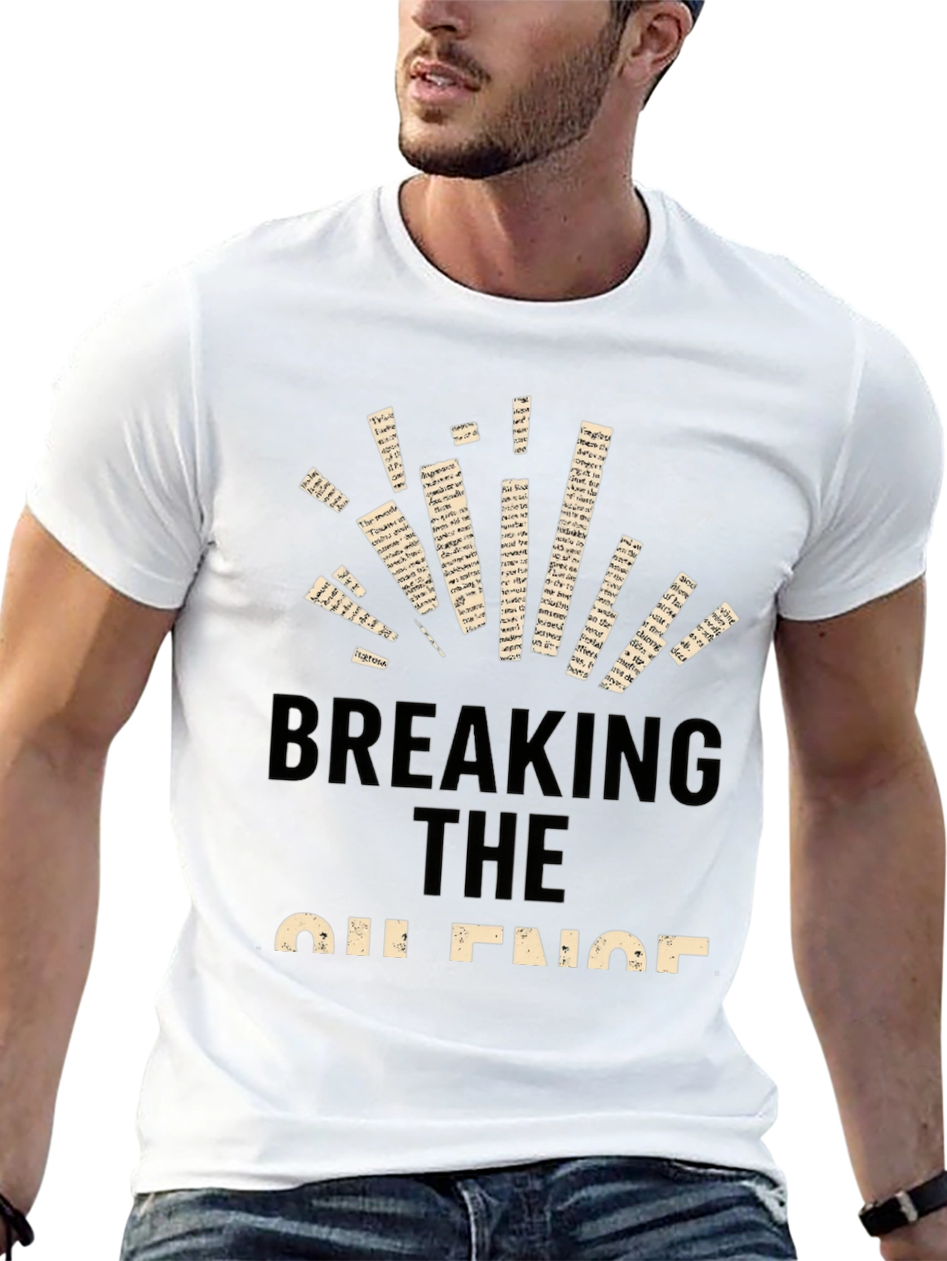 Breaking The Silence Graphic Print Black Tee