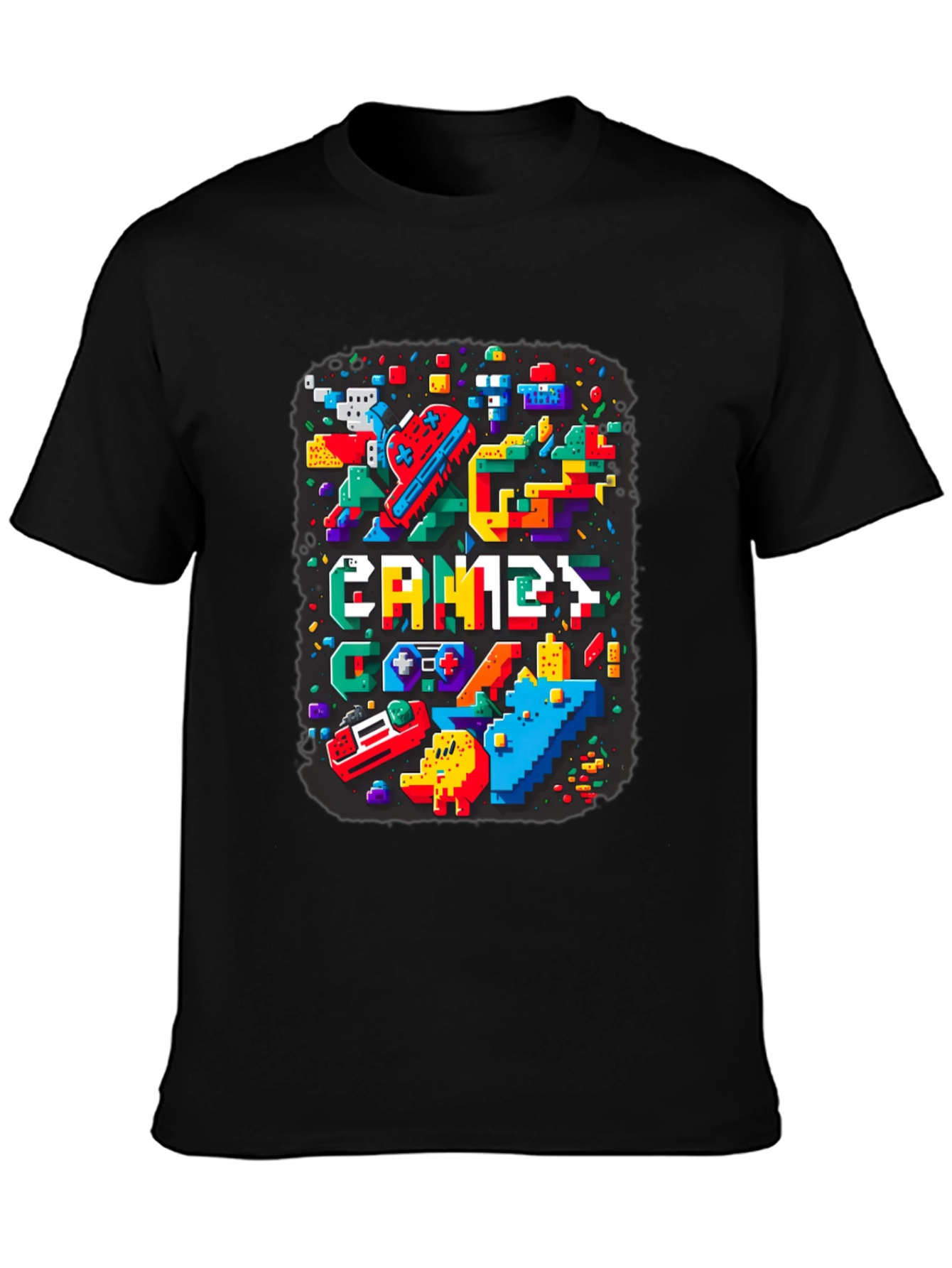 Retro Pixel Games T-Shirt - Gamer Style