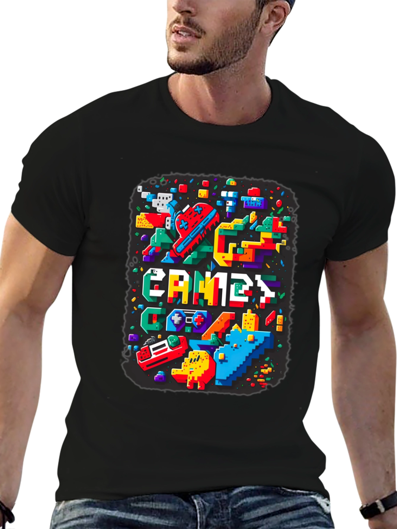 Retro Pixel Games T-Shirt - Gamer Style