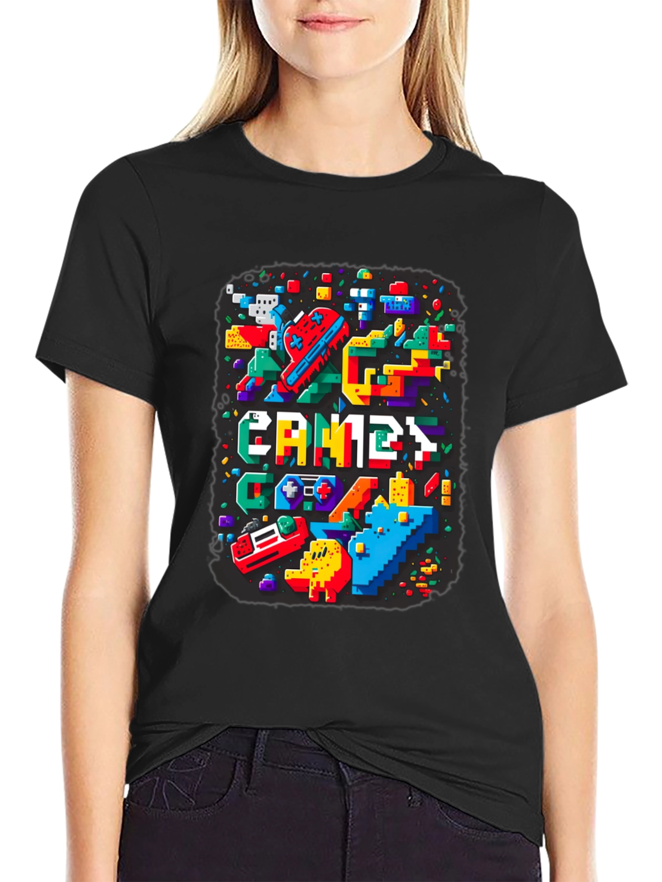 Retro Pixel Games T-Shirt - Gamer Style