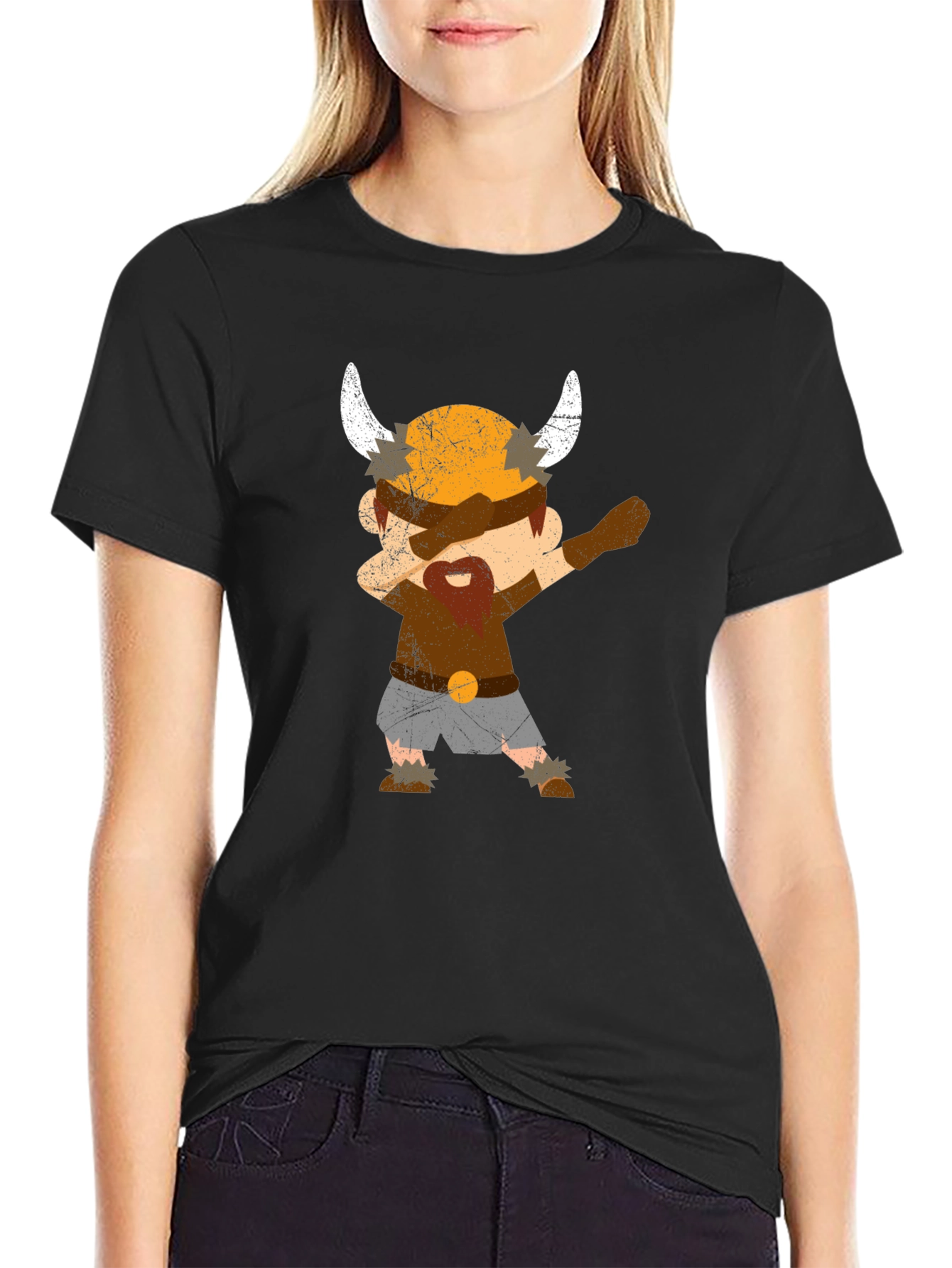Dabbing Viking Graphic T-Shirt - Funny Viking Tee