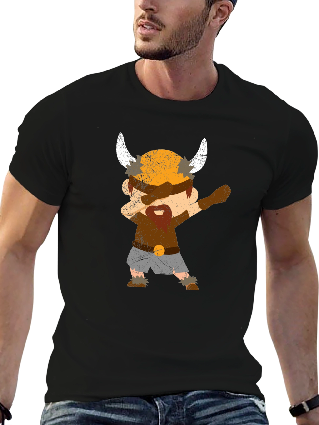 Dabbing Viking Graphic T-Shirt - Funny Viking Tee