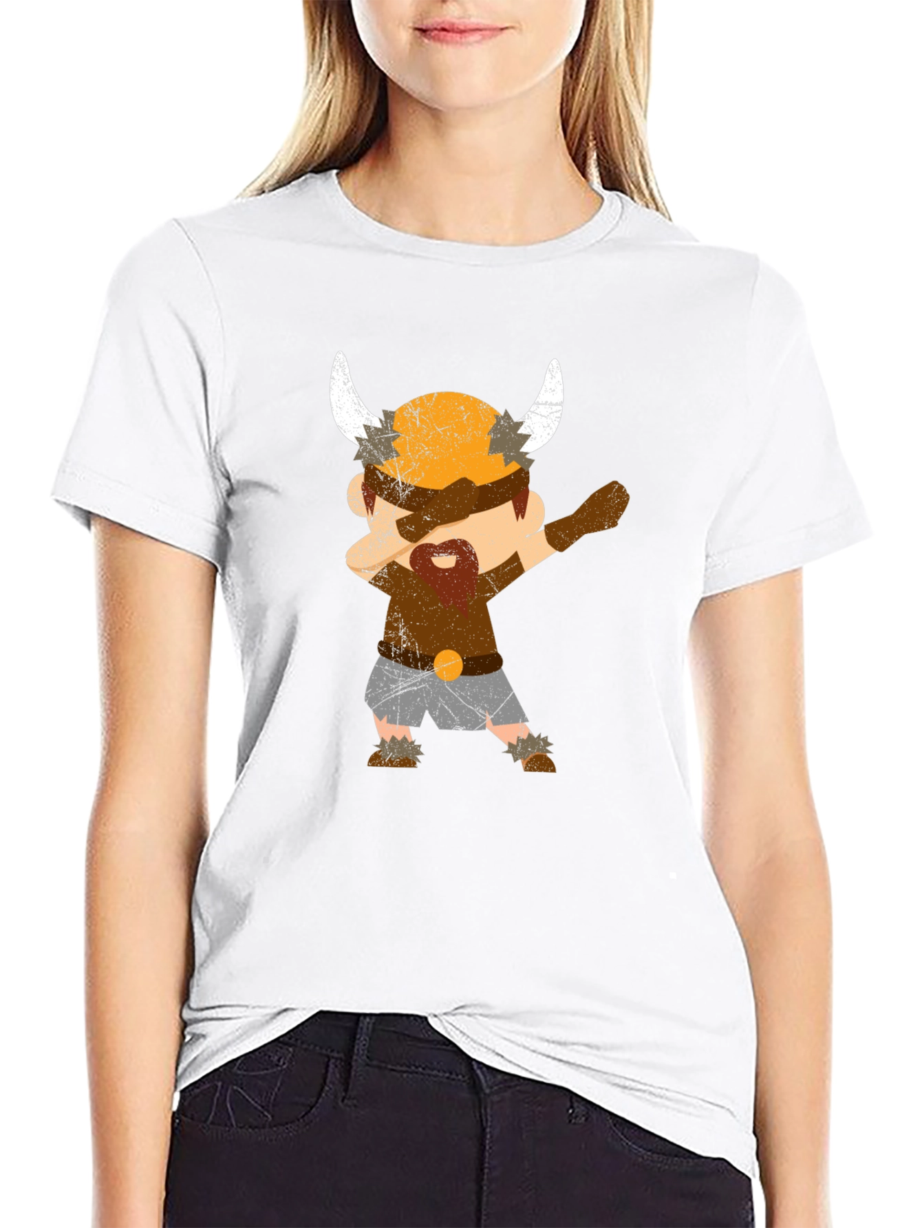 Dabbing Viking Graphic T-Shirt - Funny Viking Tee