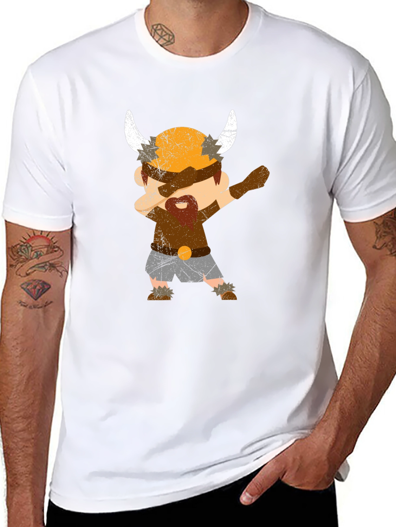 Dabbing Viking Graphic T-Shirt - Funny Viking Tee