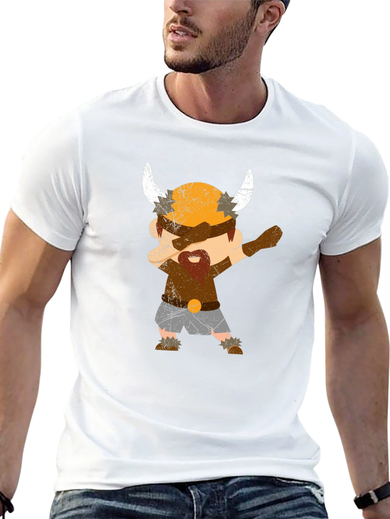 Dabbing Viking Graphic T-Shirt - Funny Viking Tee