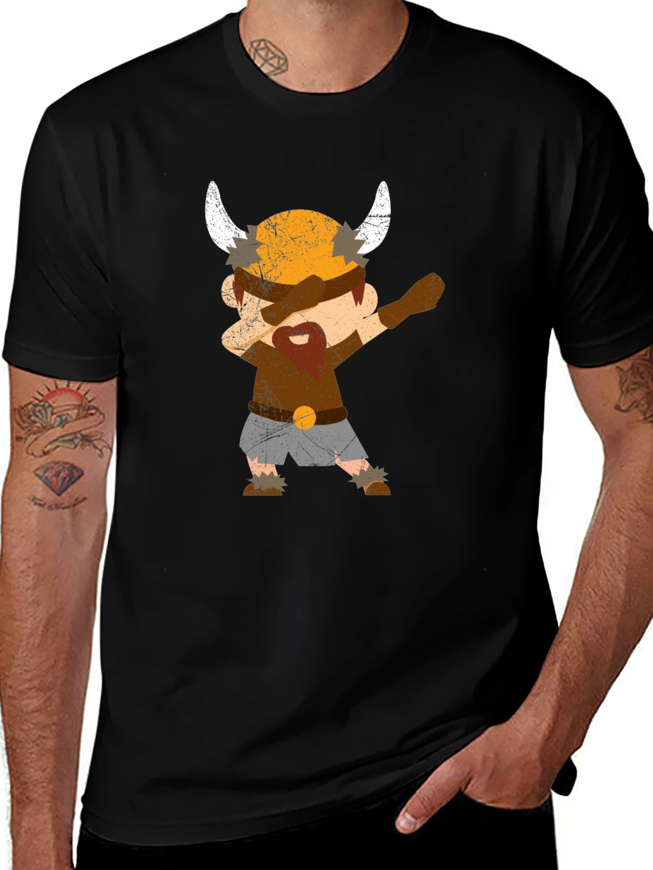 Dabbing Viking Graphic T-Shirt - Funny Viking Tee