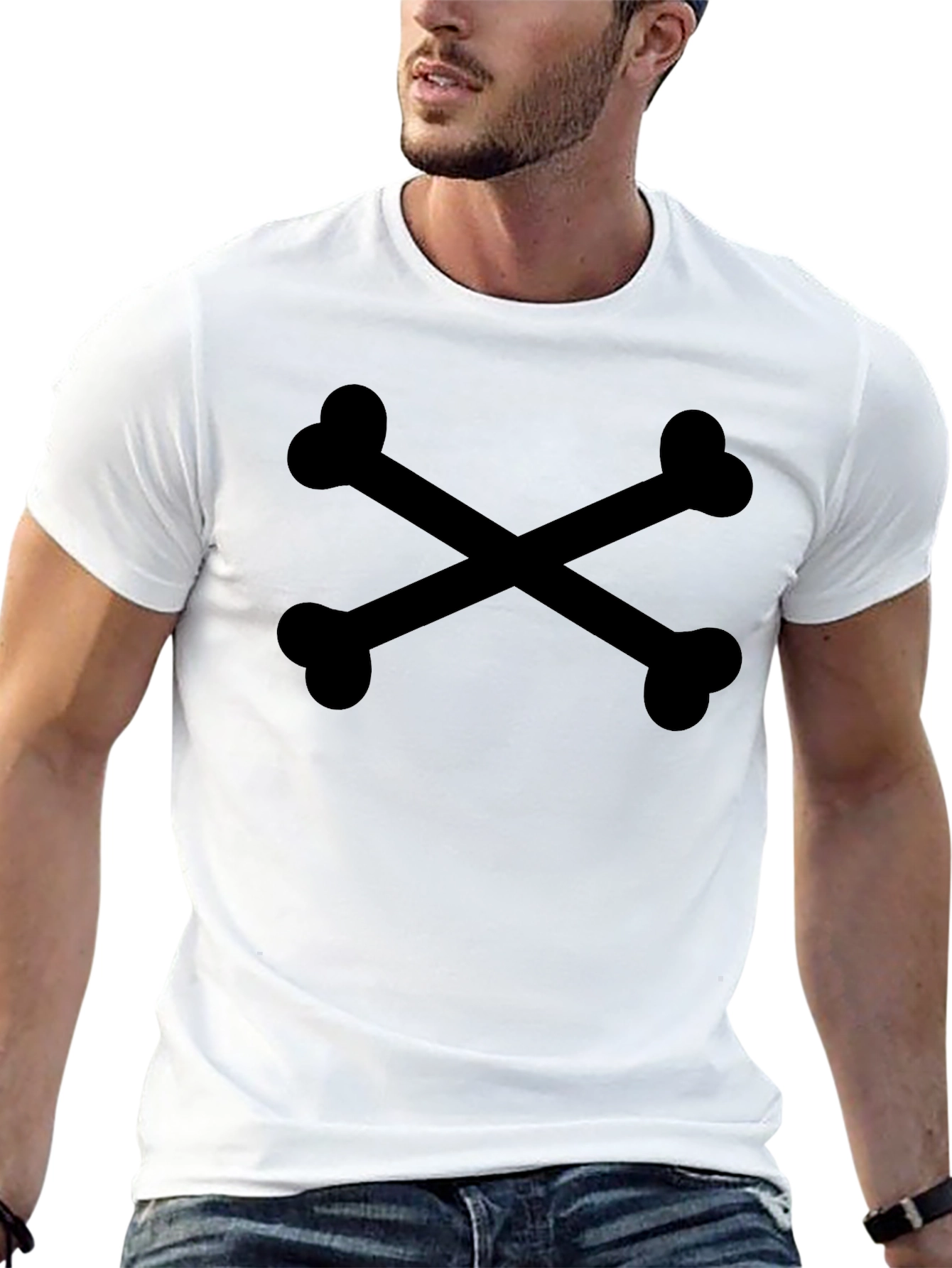 Crossbones Graphic Tee - Black Casual Shirt