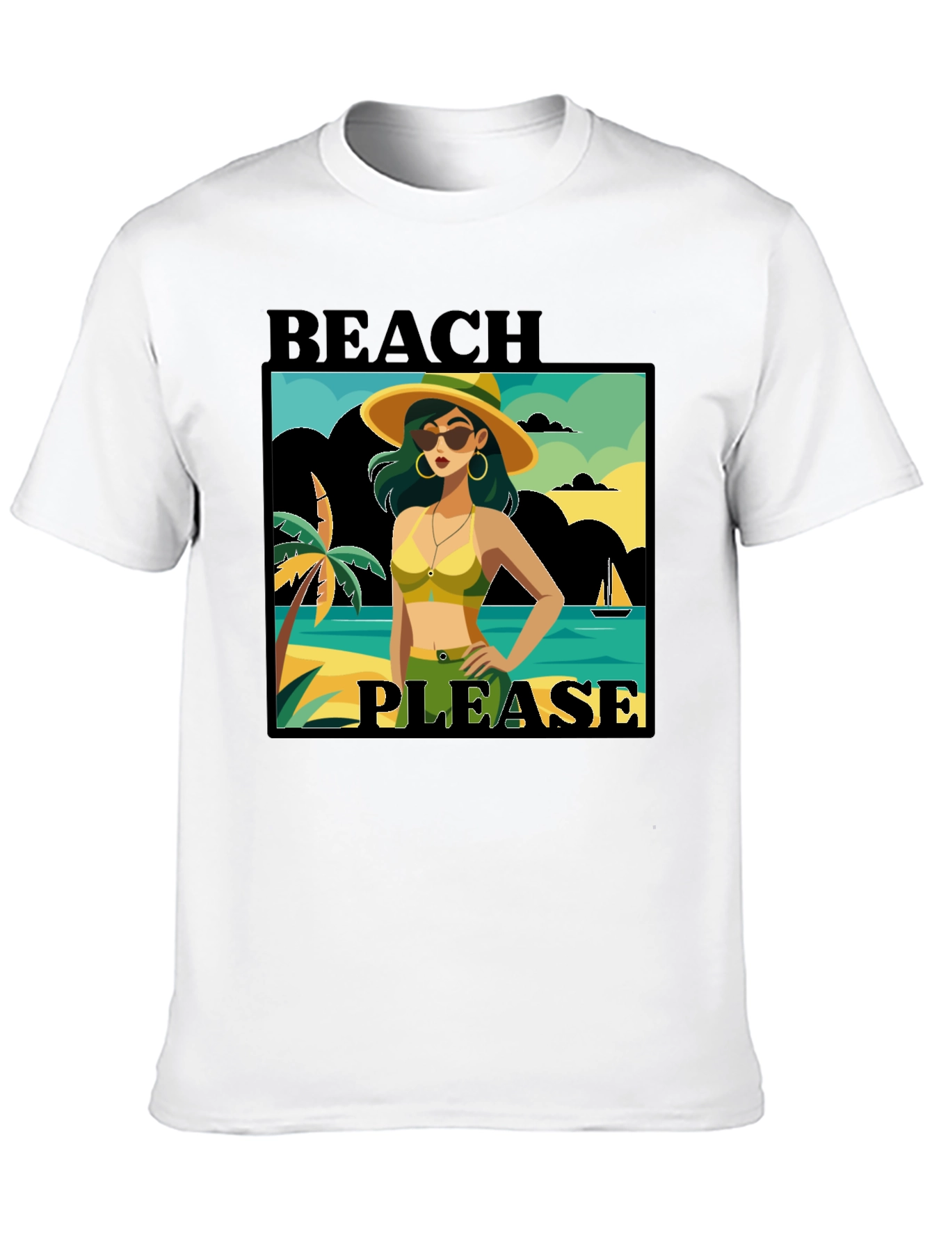 Beach Please T-Shirt - Vacation Vibes
