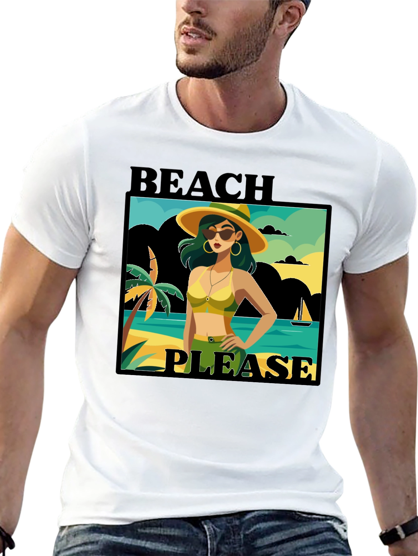 Beach Please T-Shirt - Vacation Vibes