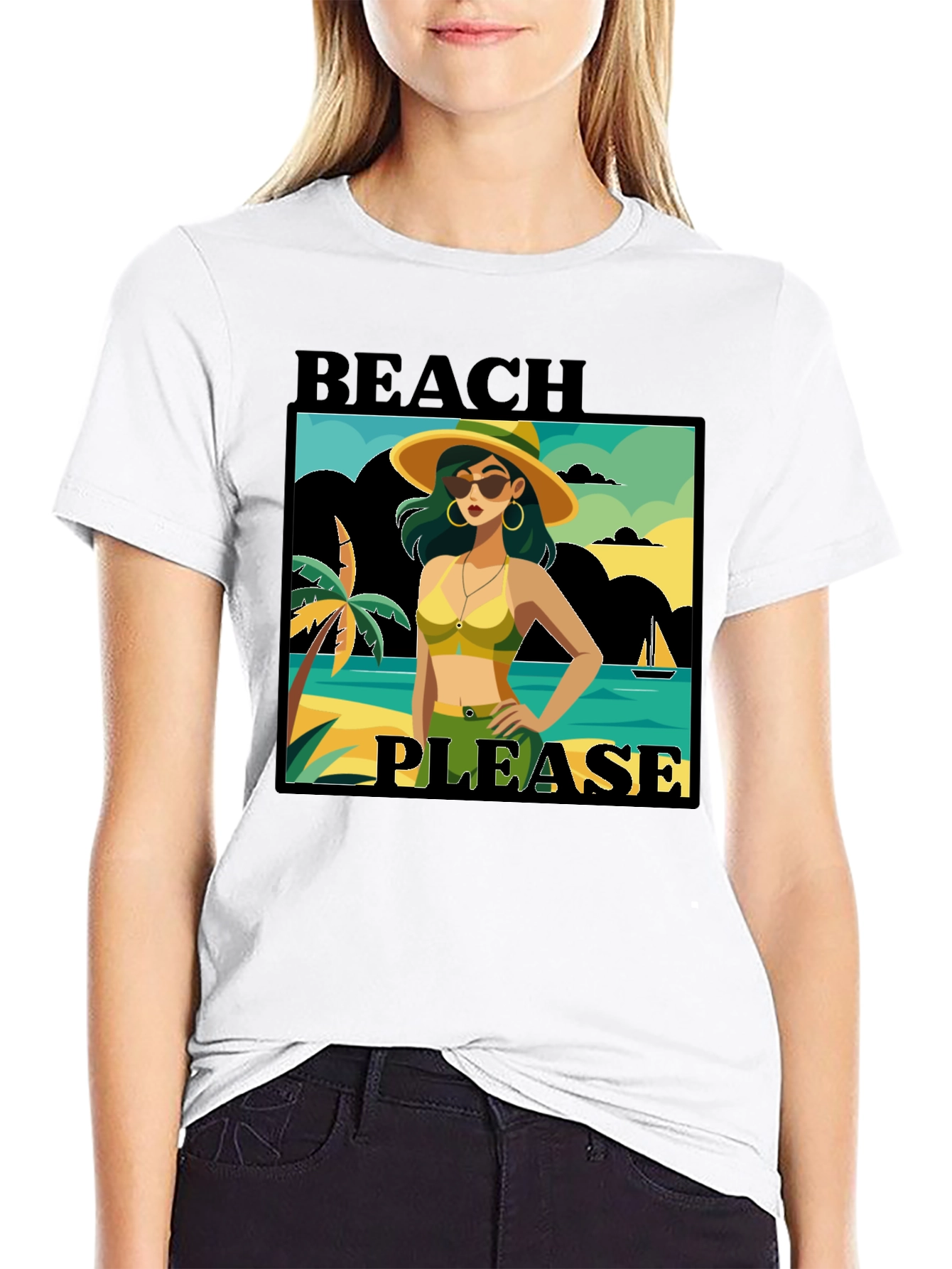Beach Please T-Shirt - Vacation Vibes