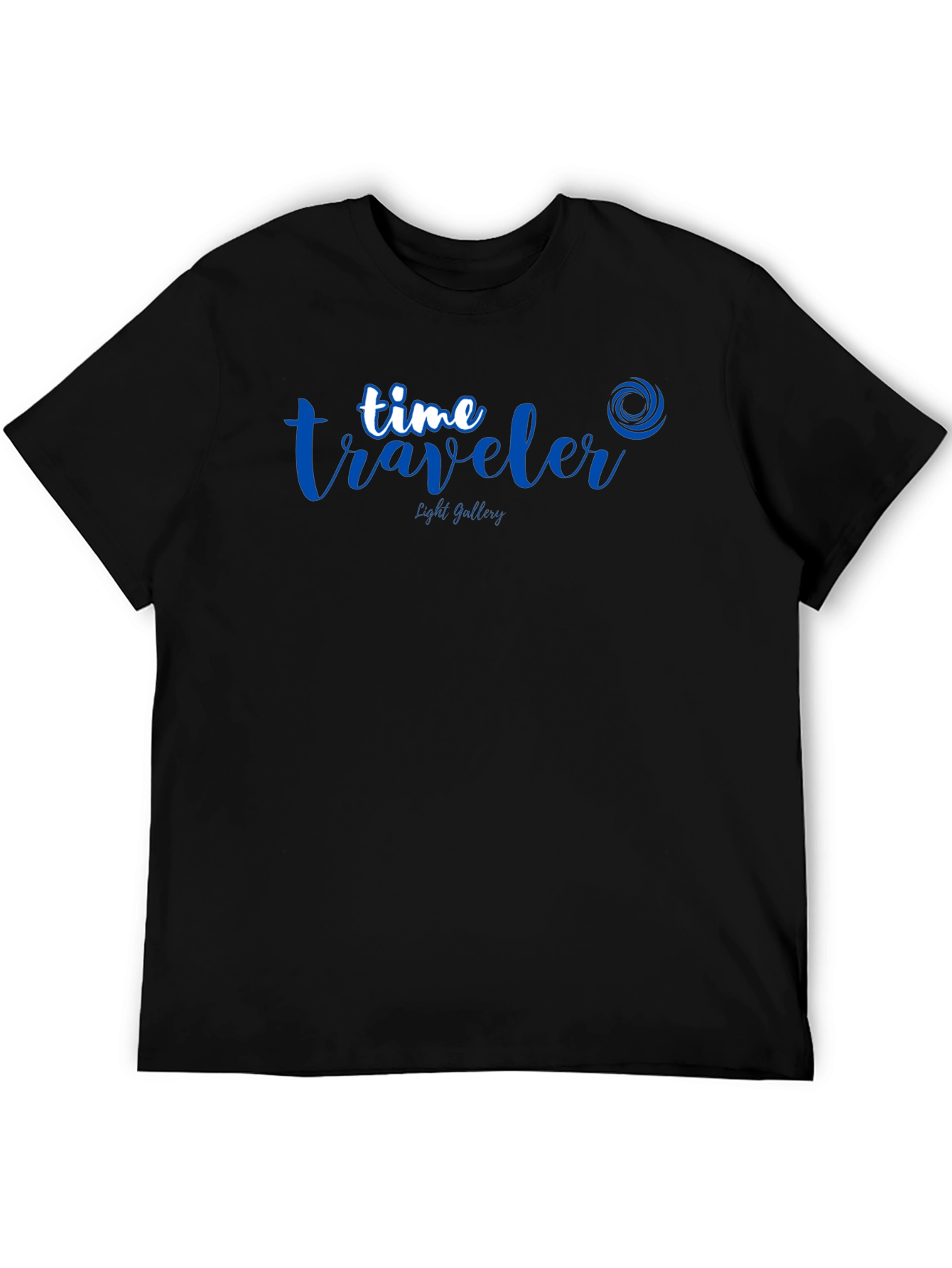 Time Traveler Black Graphic Tee - Premium Cotton Blend