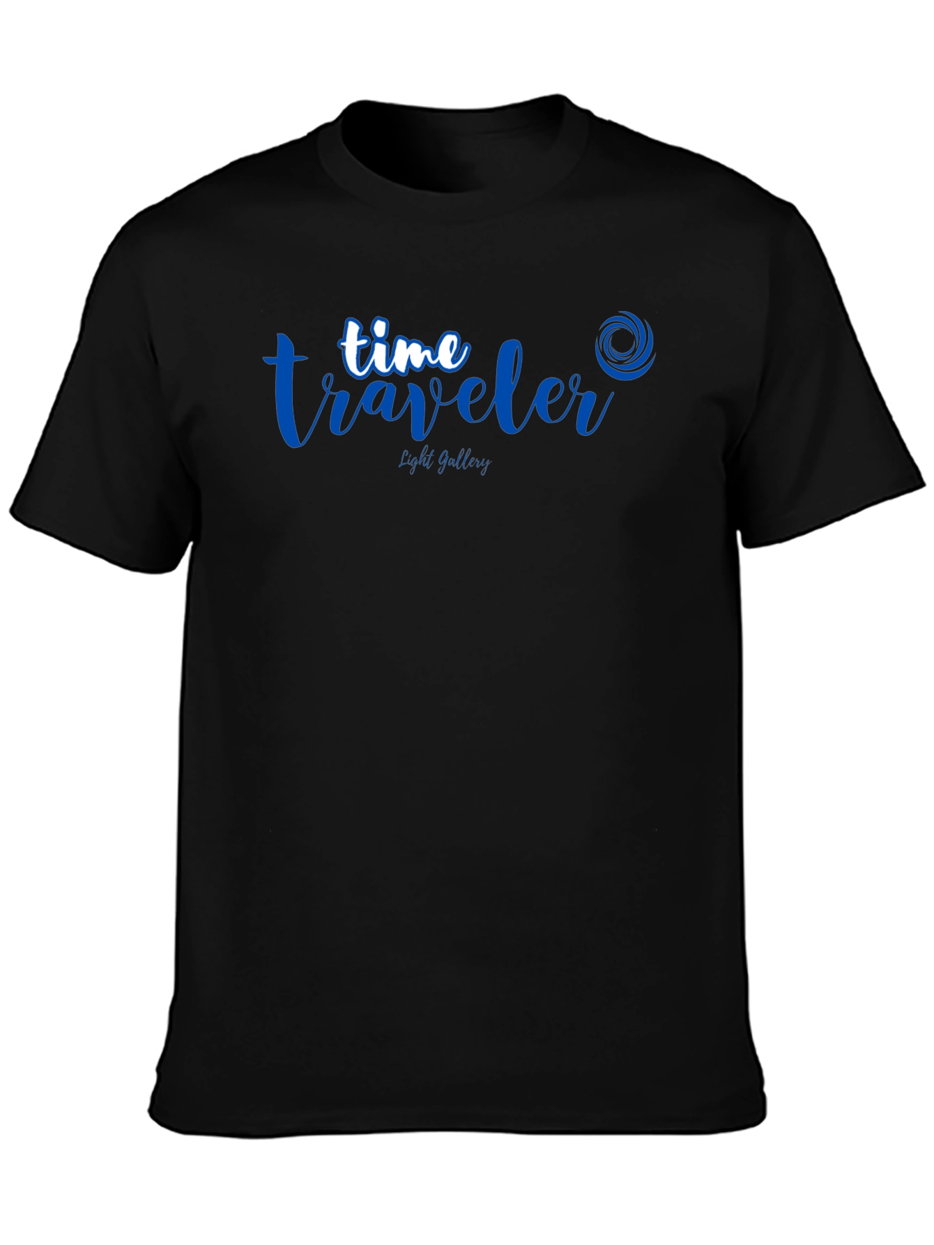 Time Traveler Black Graphic Tee - Premium Cotton Blend