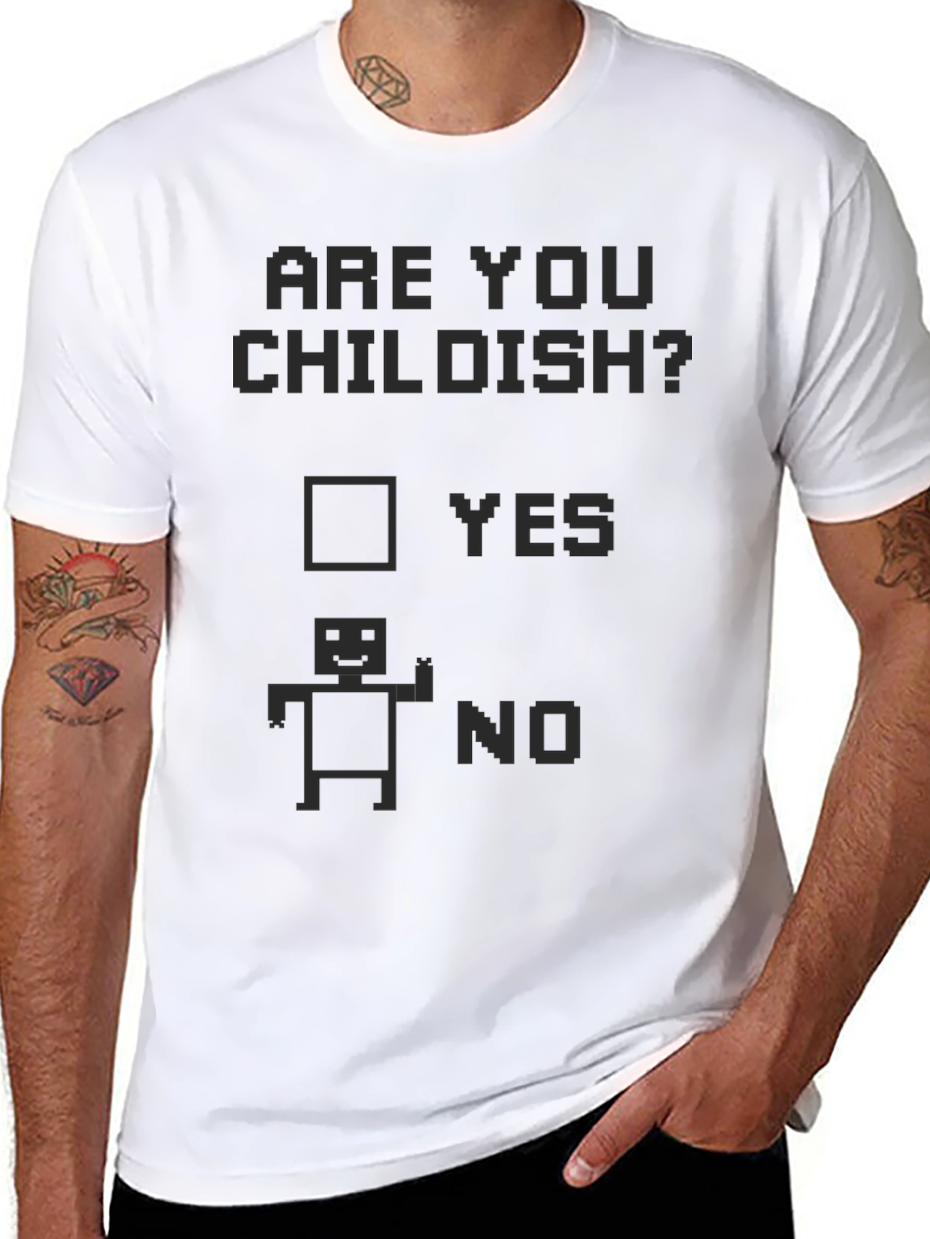 Are You Childish? Funny Graphic Novelty T-Shirt