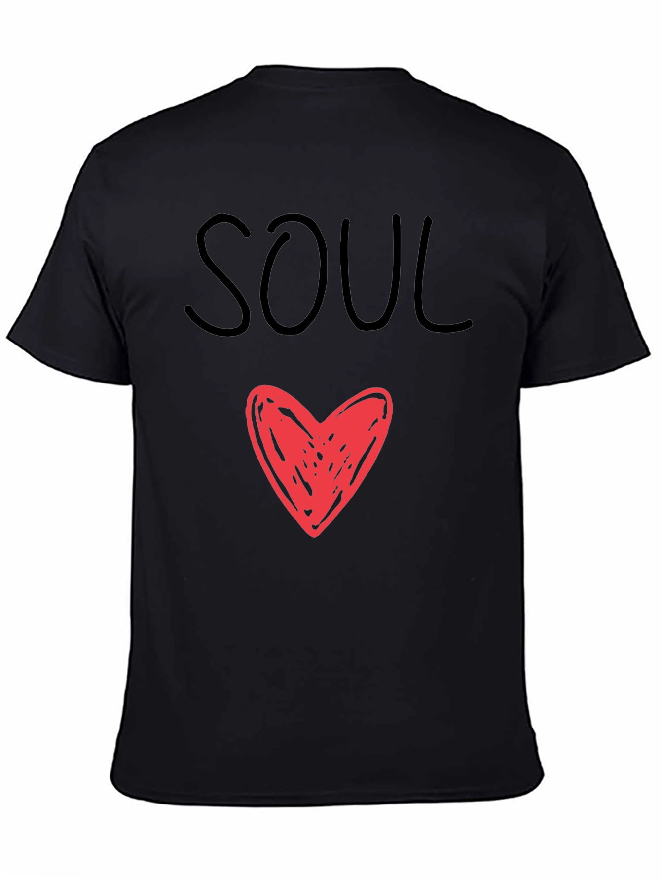 Soul Heart Graphic Tee - Mens Black T-Shirt