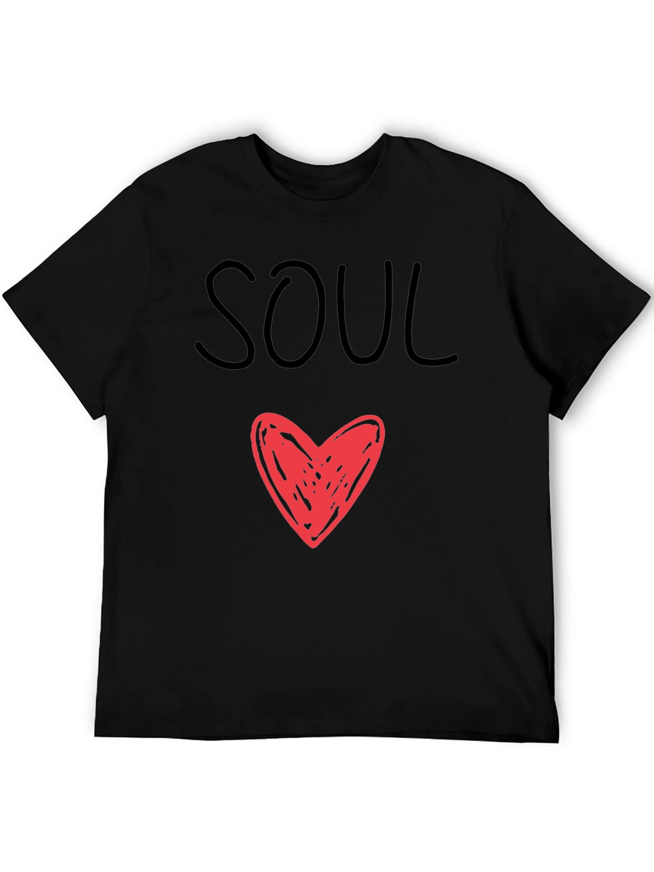 Soul Heart Graphic Tee - Mens Black T-Shirt