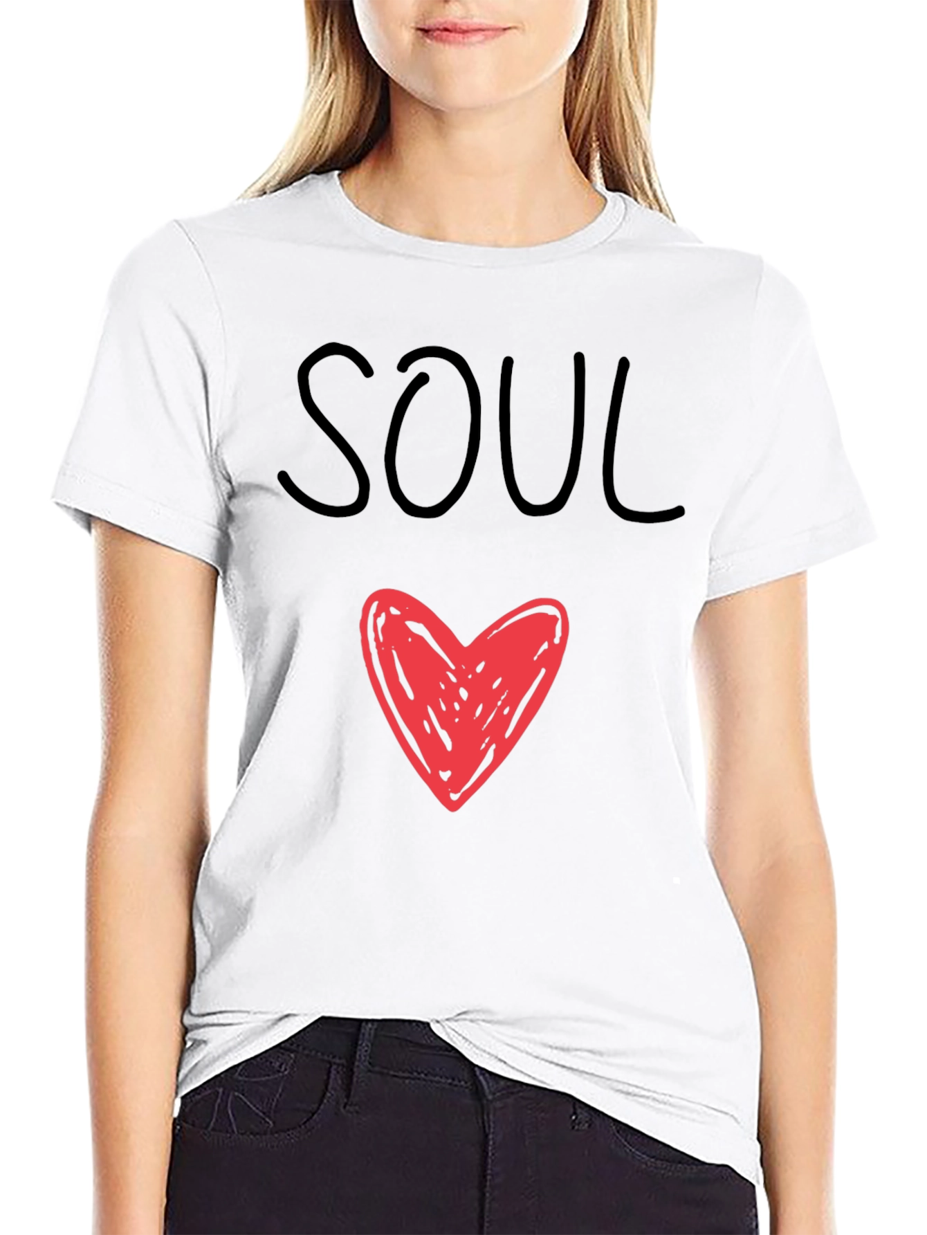 Soul Heart Graphic Tee - Mens Black T-Shirt