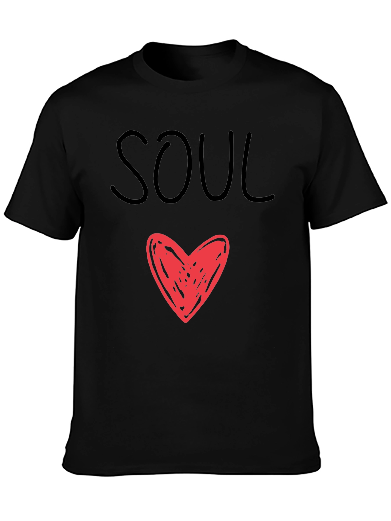 Soul Heart Graphic Tee - Mens Black T-Shirt