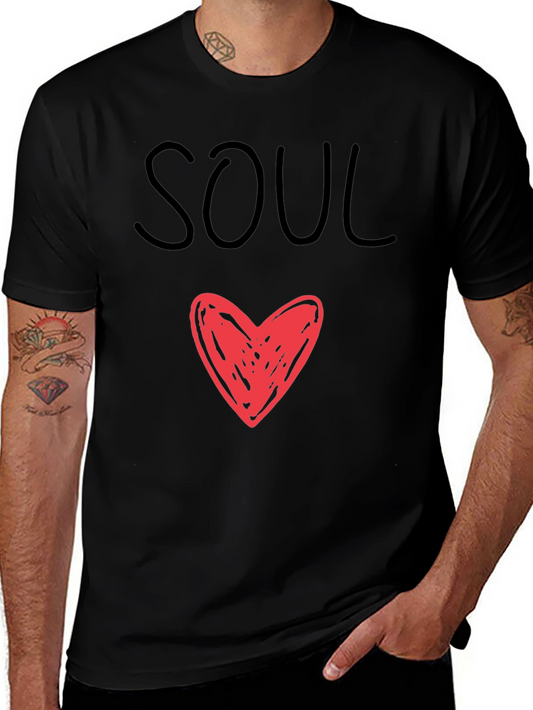 Soul Heart Graphic Tee - Mens Black T-Shirt