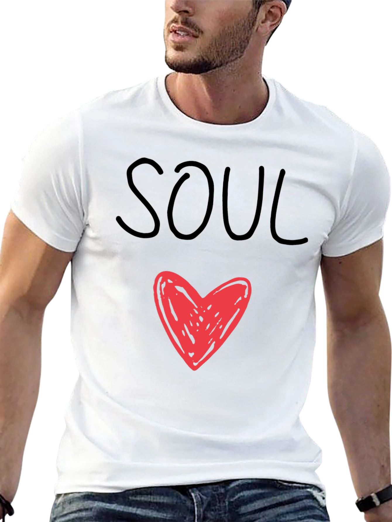 Soul Heart Graphic Tee - Mens Black T-Shirt